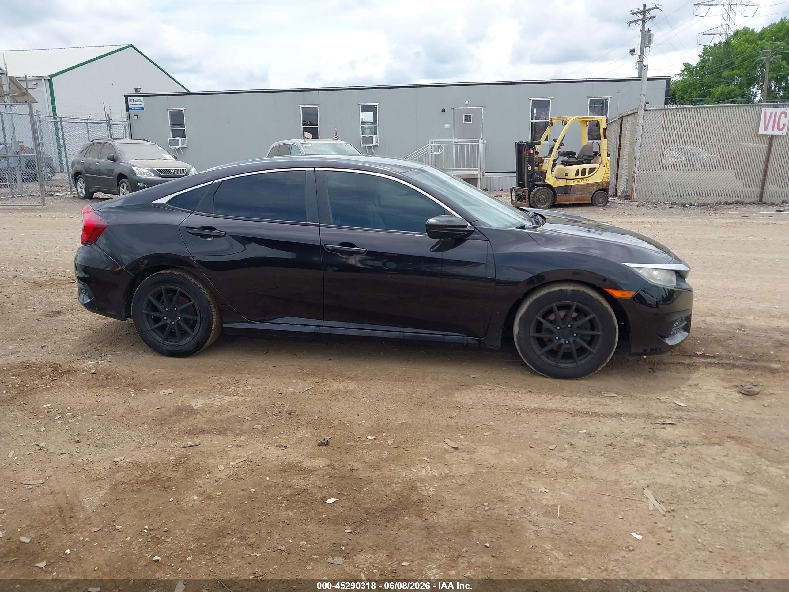2016 Honda Civic Lx Black vin: 19XFC2F58GE092217