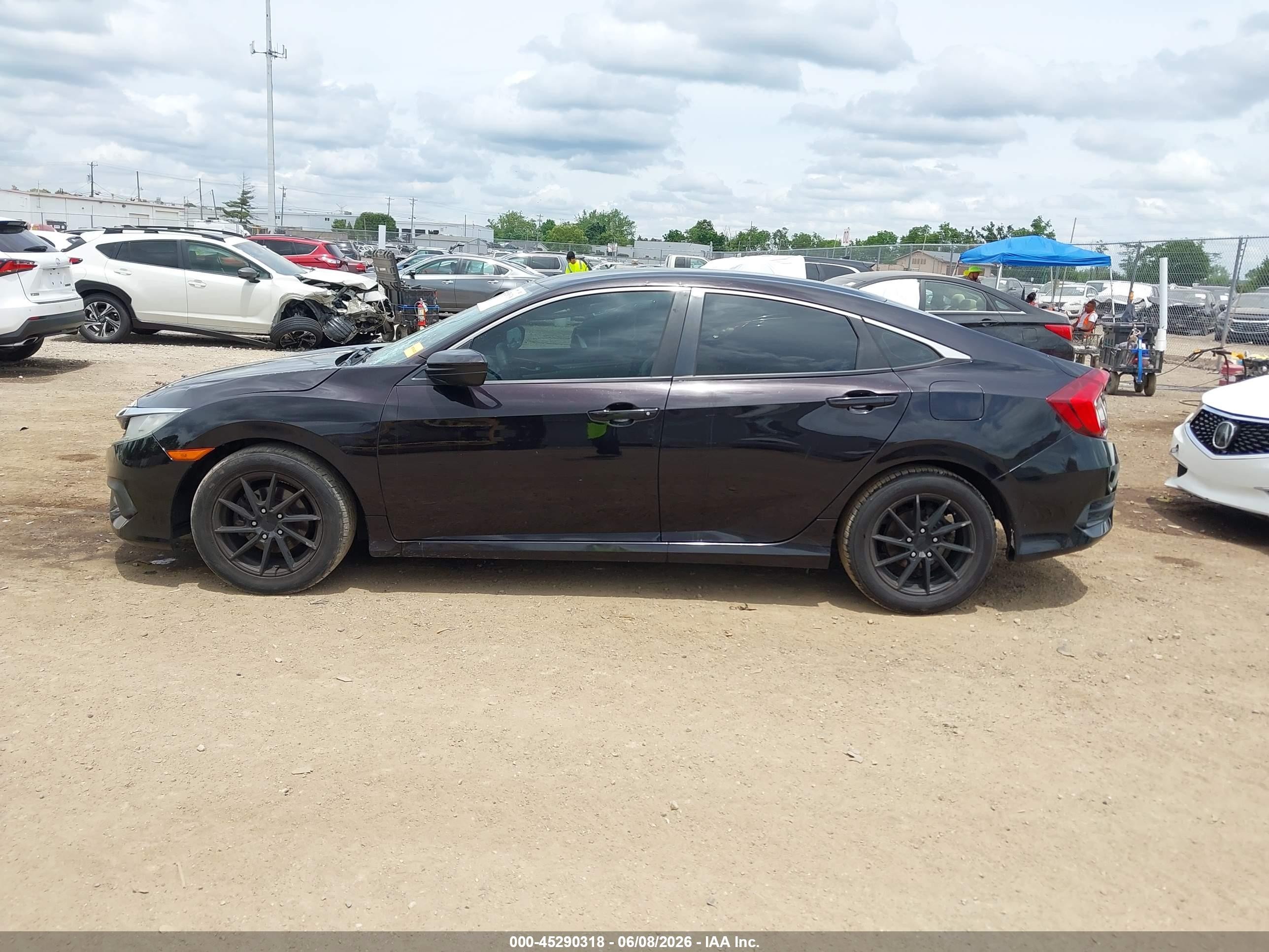 2016 Honda Civic Lx Black vin: 19XFC2F58GE092217
