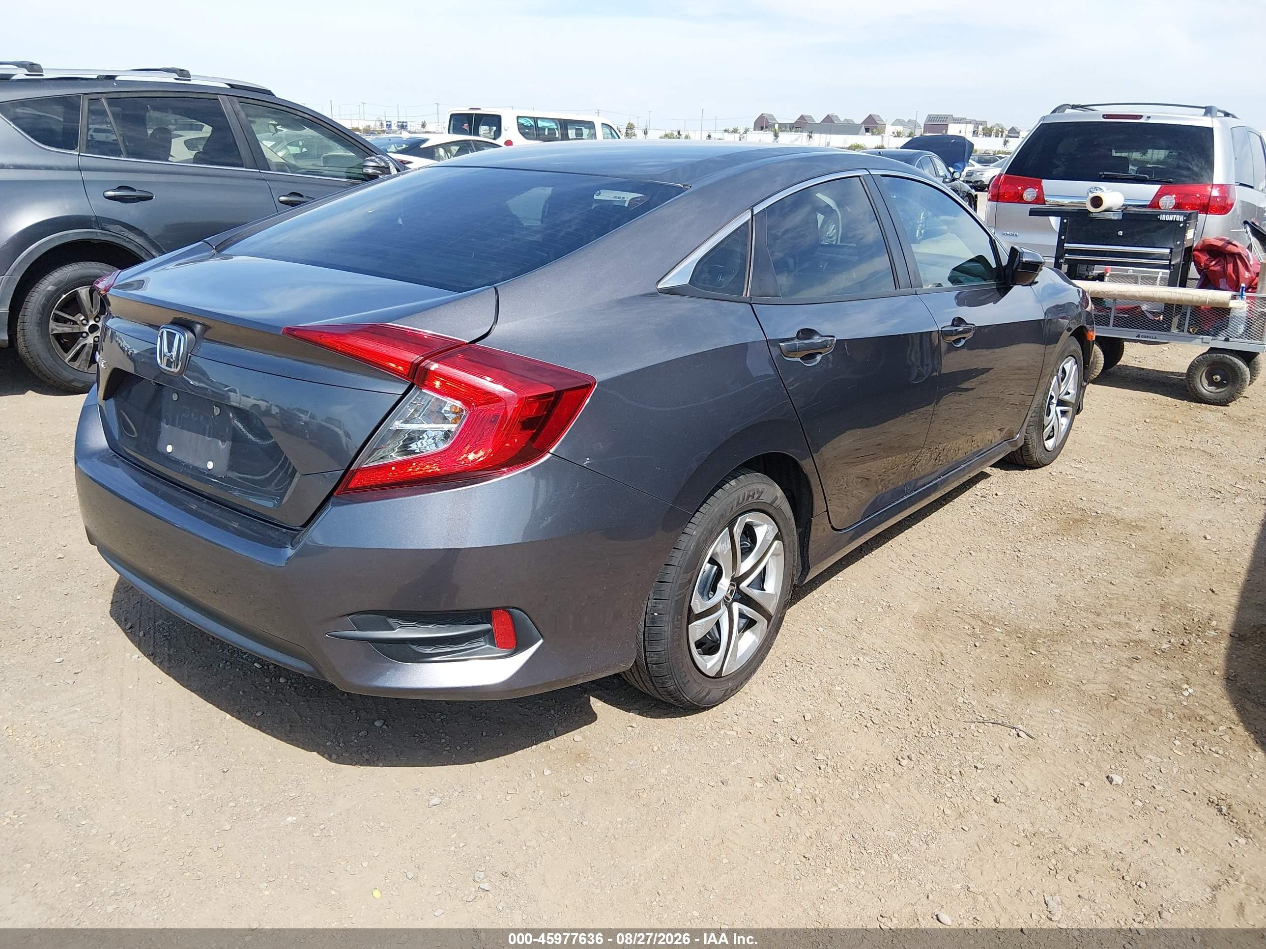2016 Honda Civic Lx Gray vin: 19XFC2F58GE211058