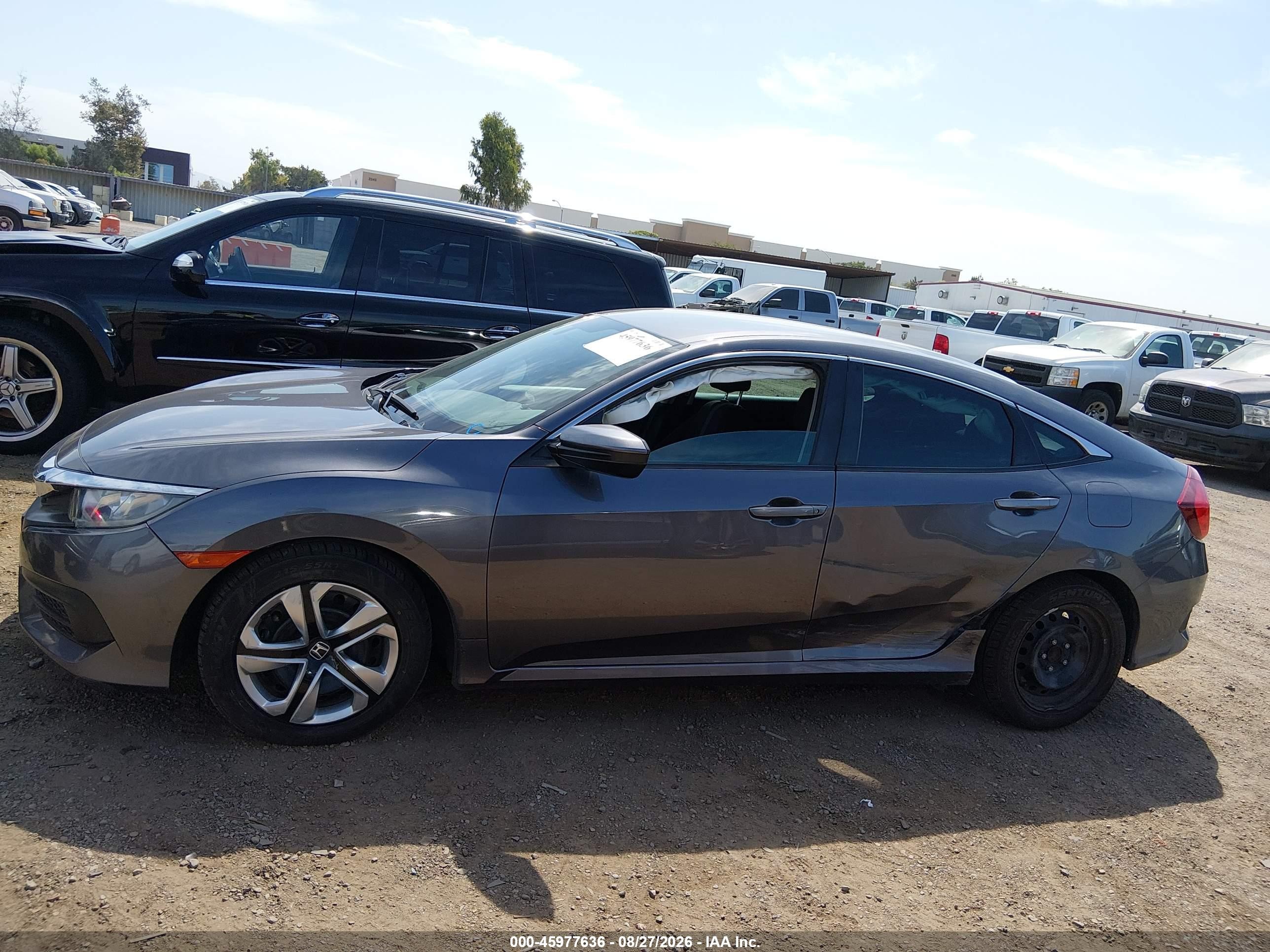 2016 Honda Civic Lx Gray vin: 19XFC2F58GE211058