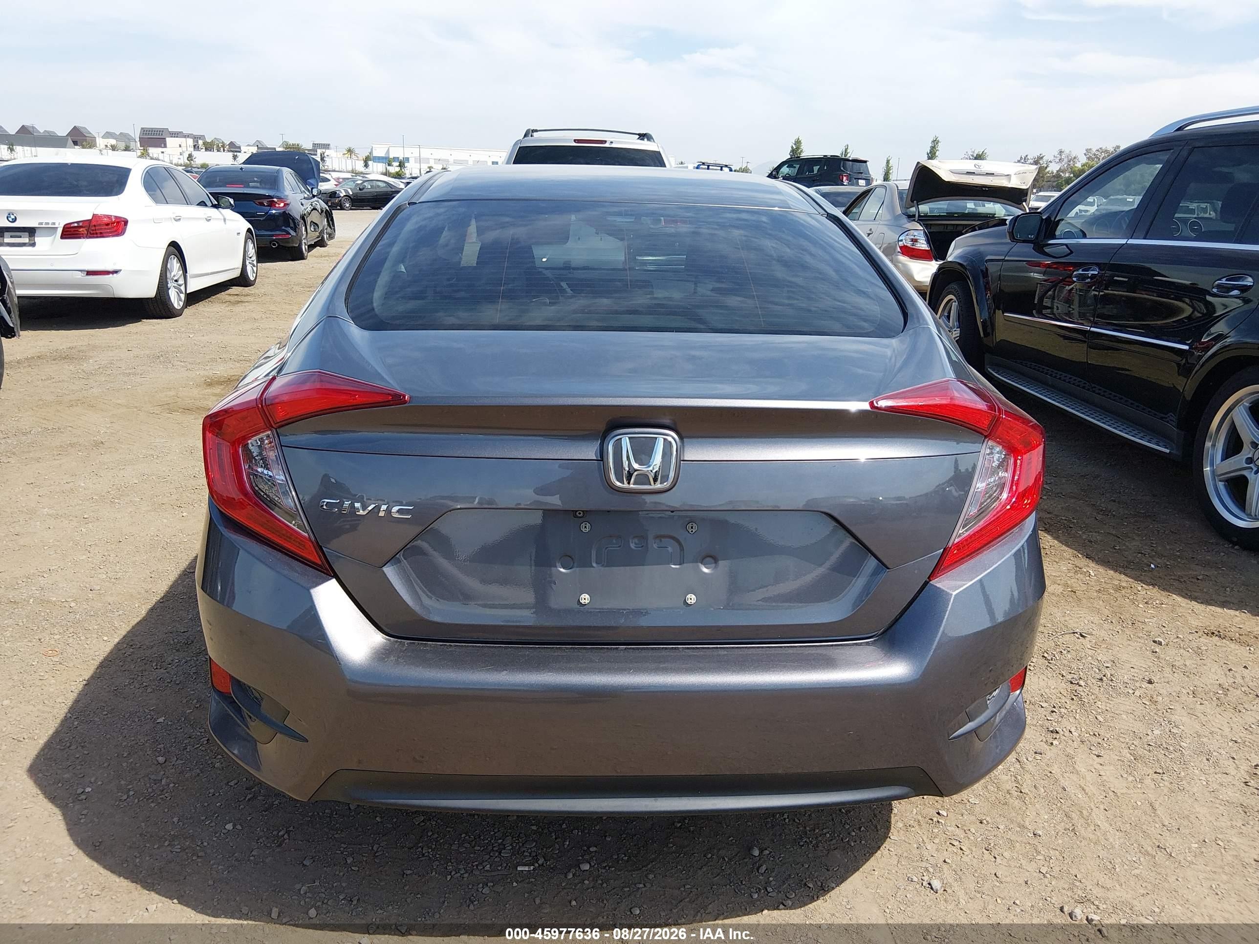 2016 Honda Civic Lx Gray vin: 19XFC2F58GE211058