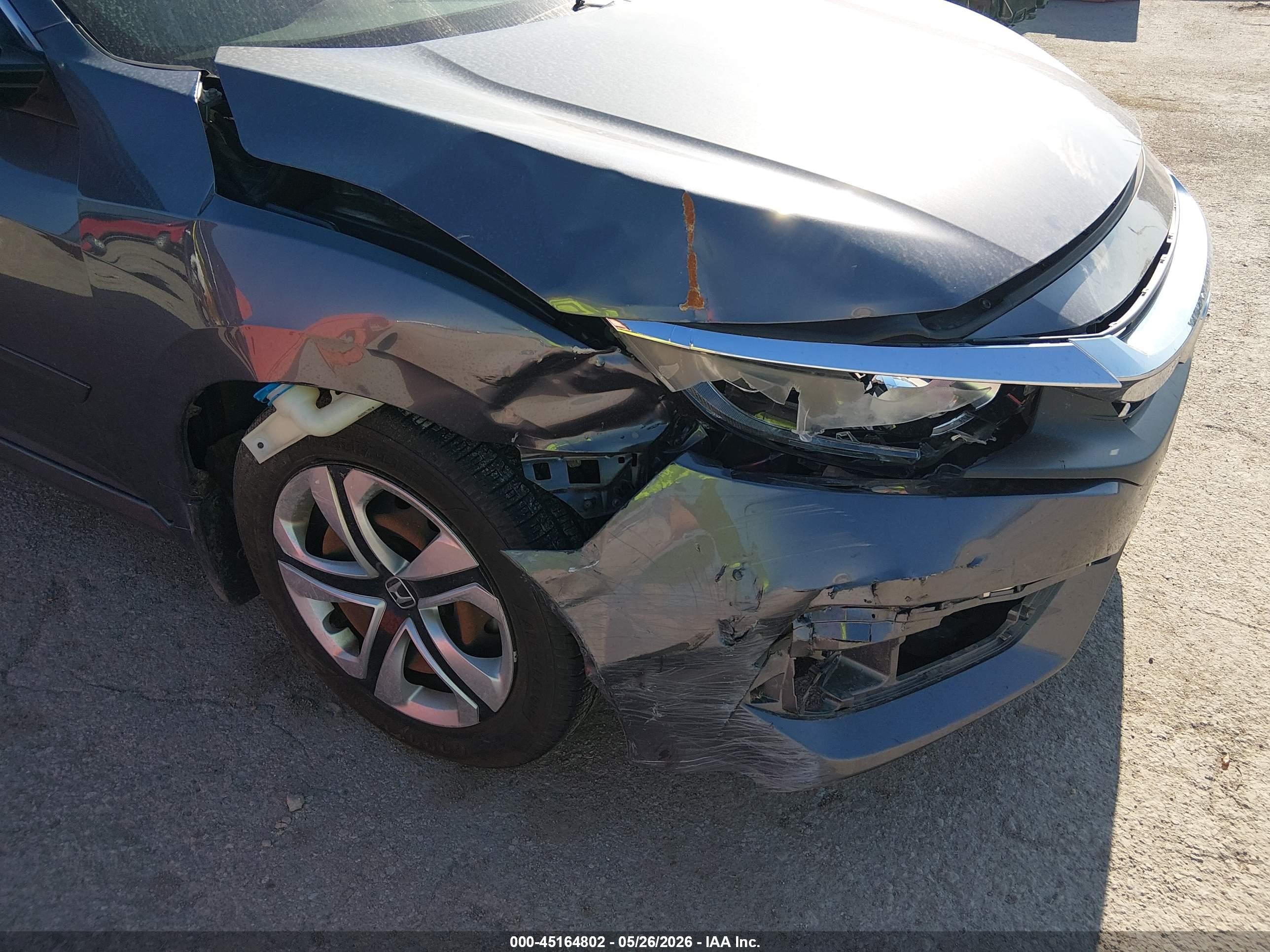 2016 Honda Civic Lx Gray vin: 19XFC2F59GE024587