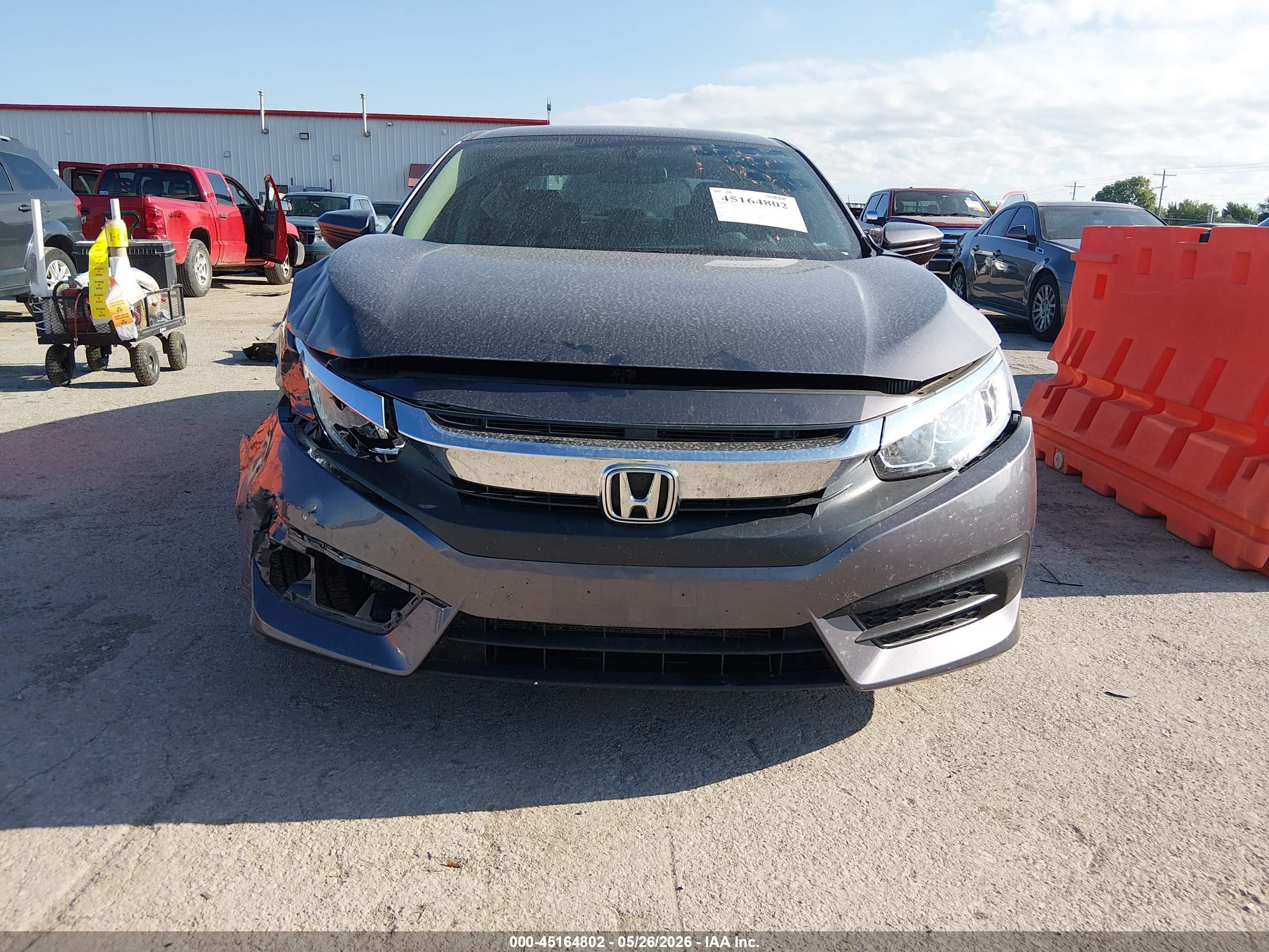 2016 Honda Civic Lx Gray vin: 19XFC2F59GE024587