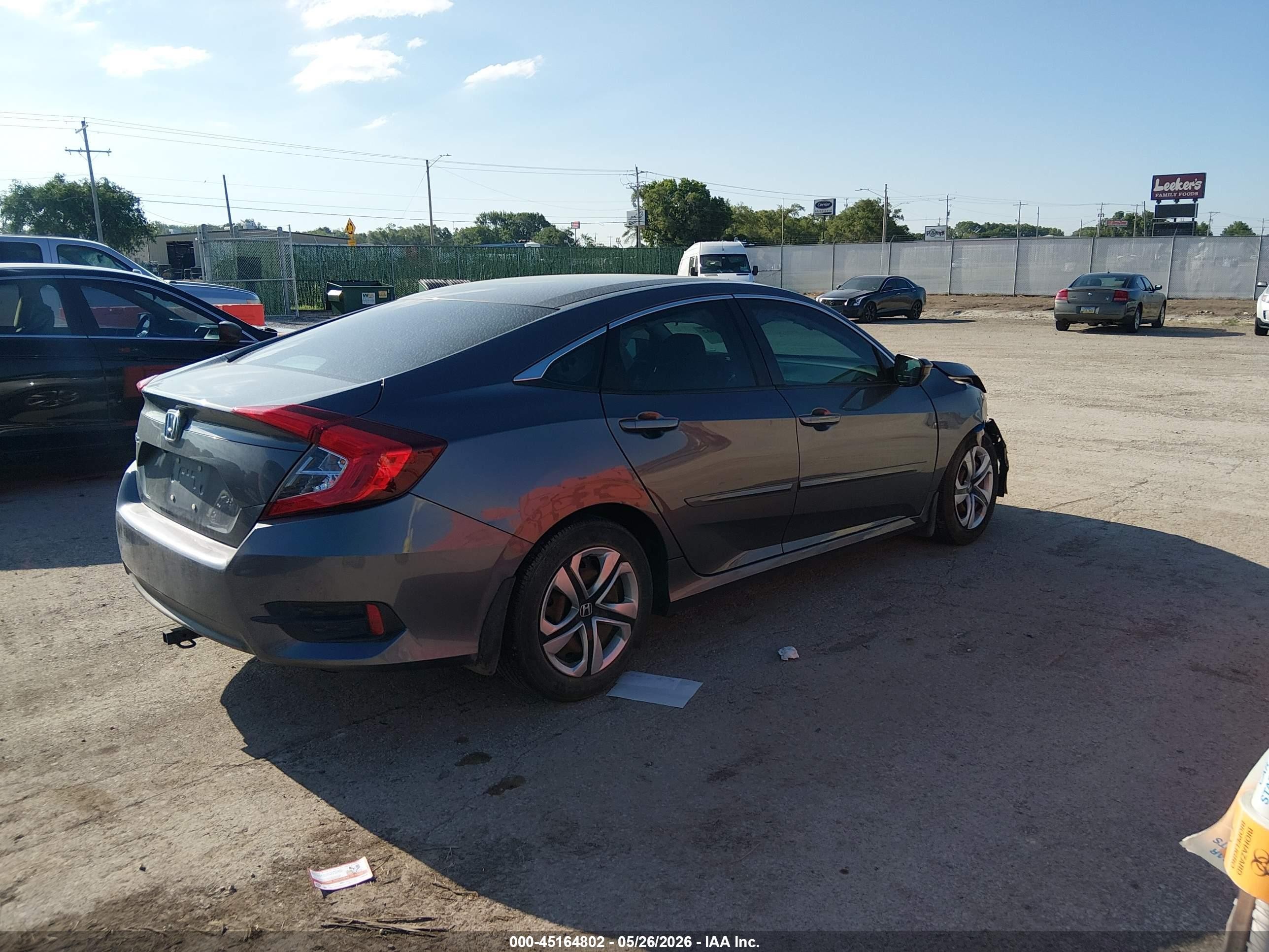 2016 Honda Civic Lx Gray vin: 19XFC2F59GE024587