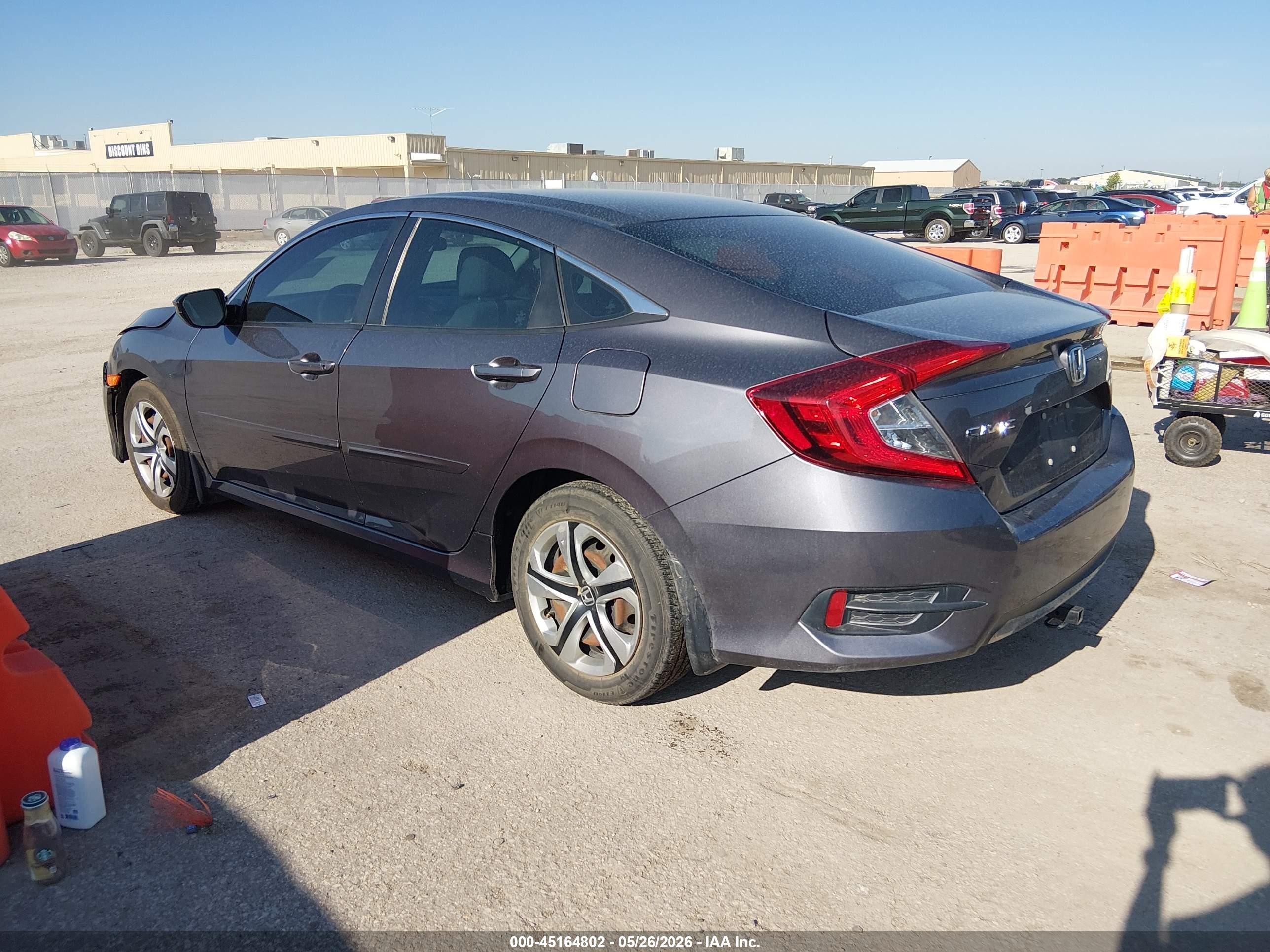 2016 Honda Civic Lx Gray vin: 19XFC2F59GE024587