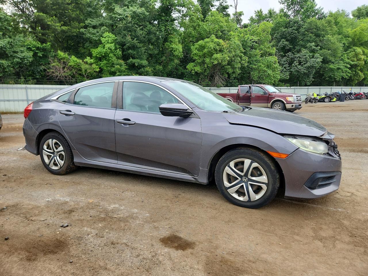 2016 Honda Civic Lx Gray vin: 19XFC2F59GE038277