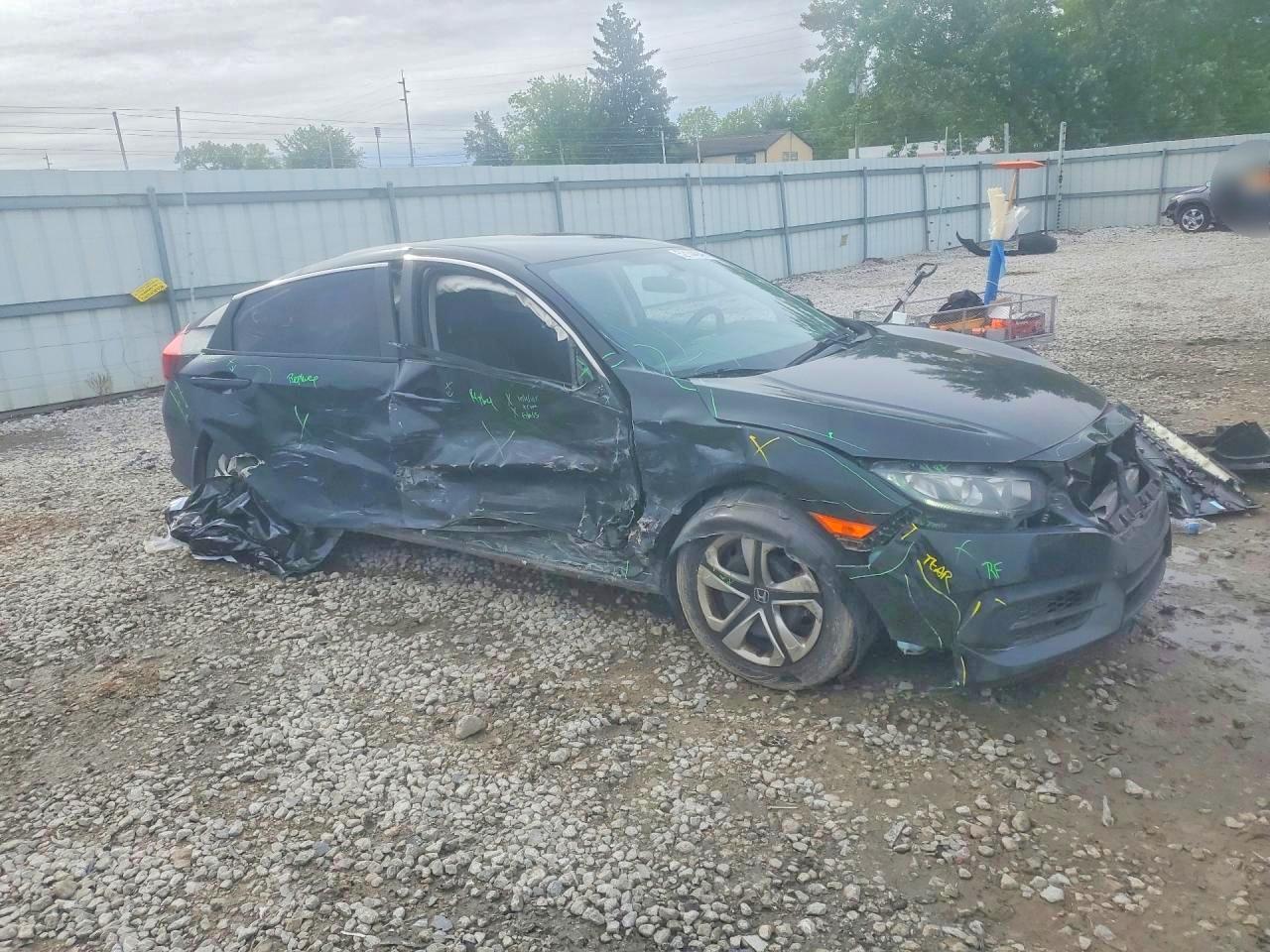 2016 Honda Civic Lx Black vin: 19XFC2F59GE076060
