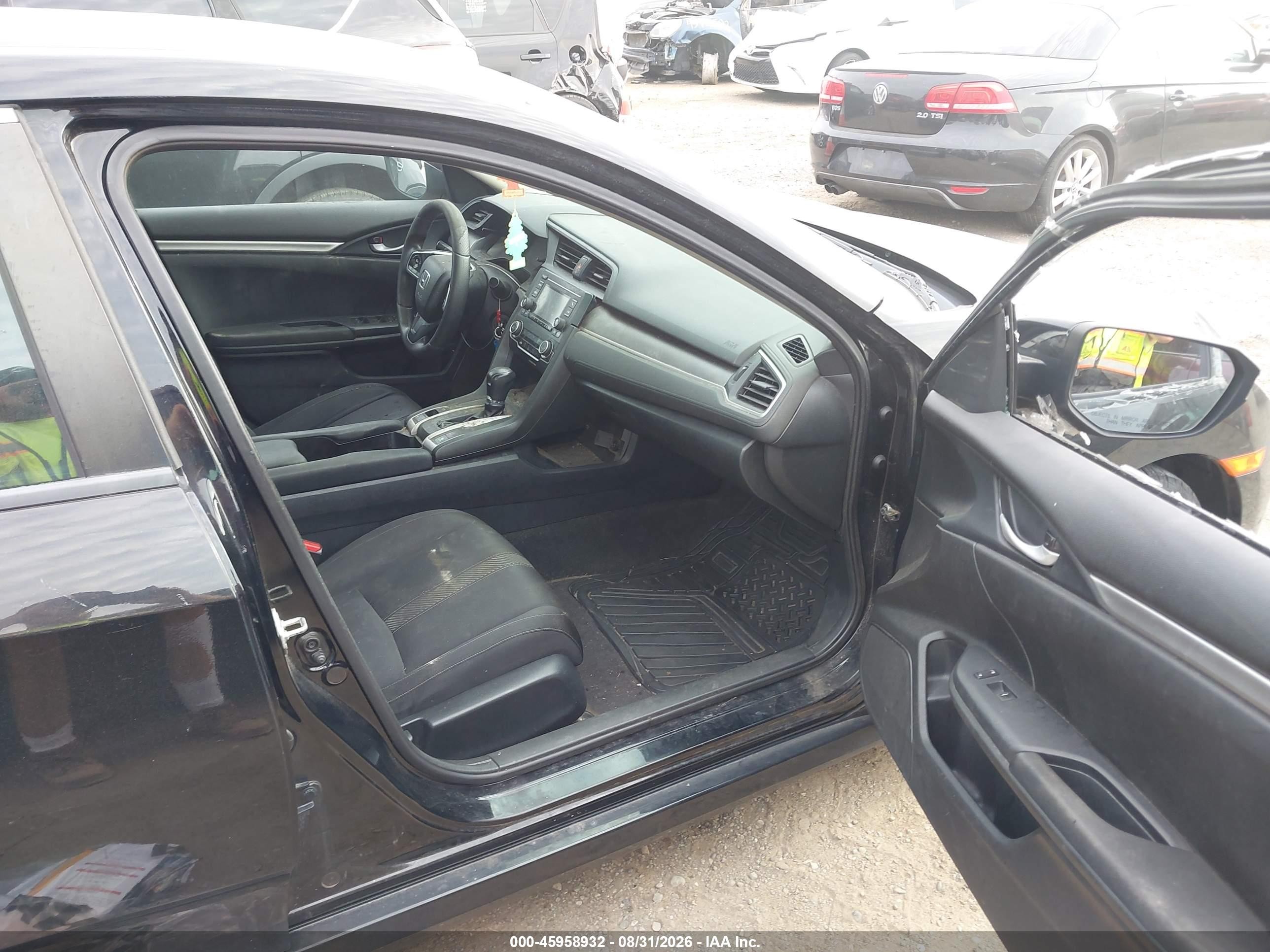 2016 Honda Civic Lx Black vin: 19XFC2F59GE091089