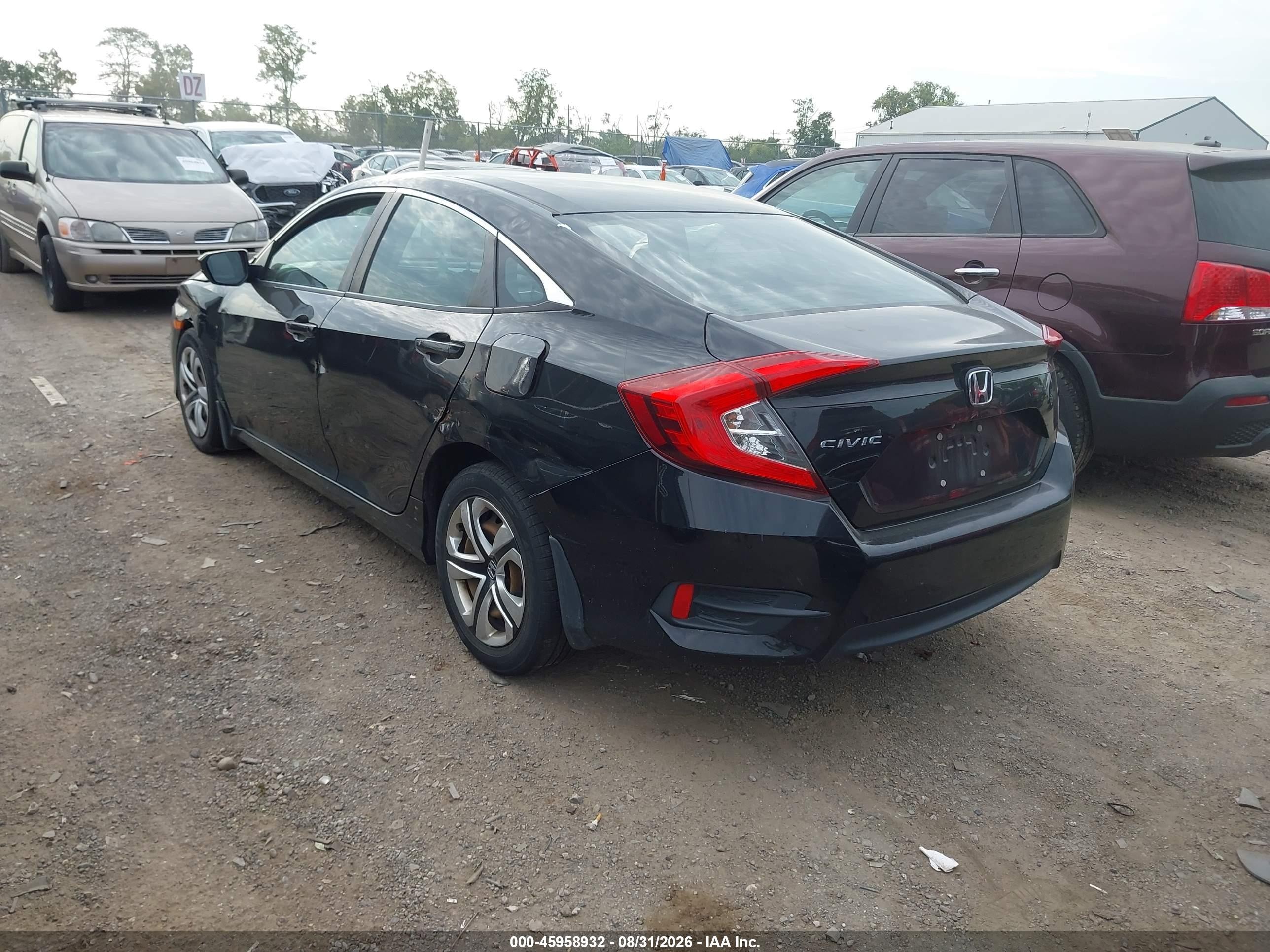 2016 Honda Civic Lx Black vin: 19XFC2F59GE091089