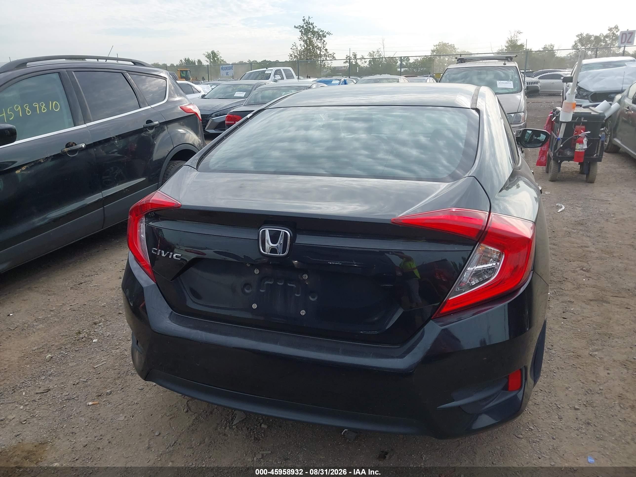 2016 Honda Civic Lx Black vin: 19XFC2F59GE091089