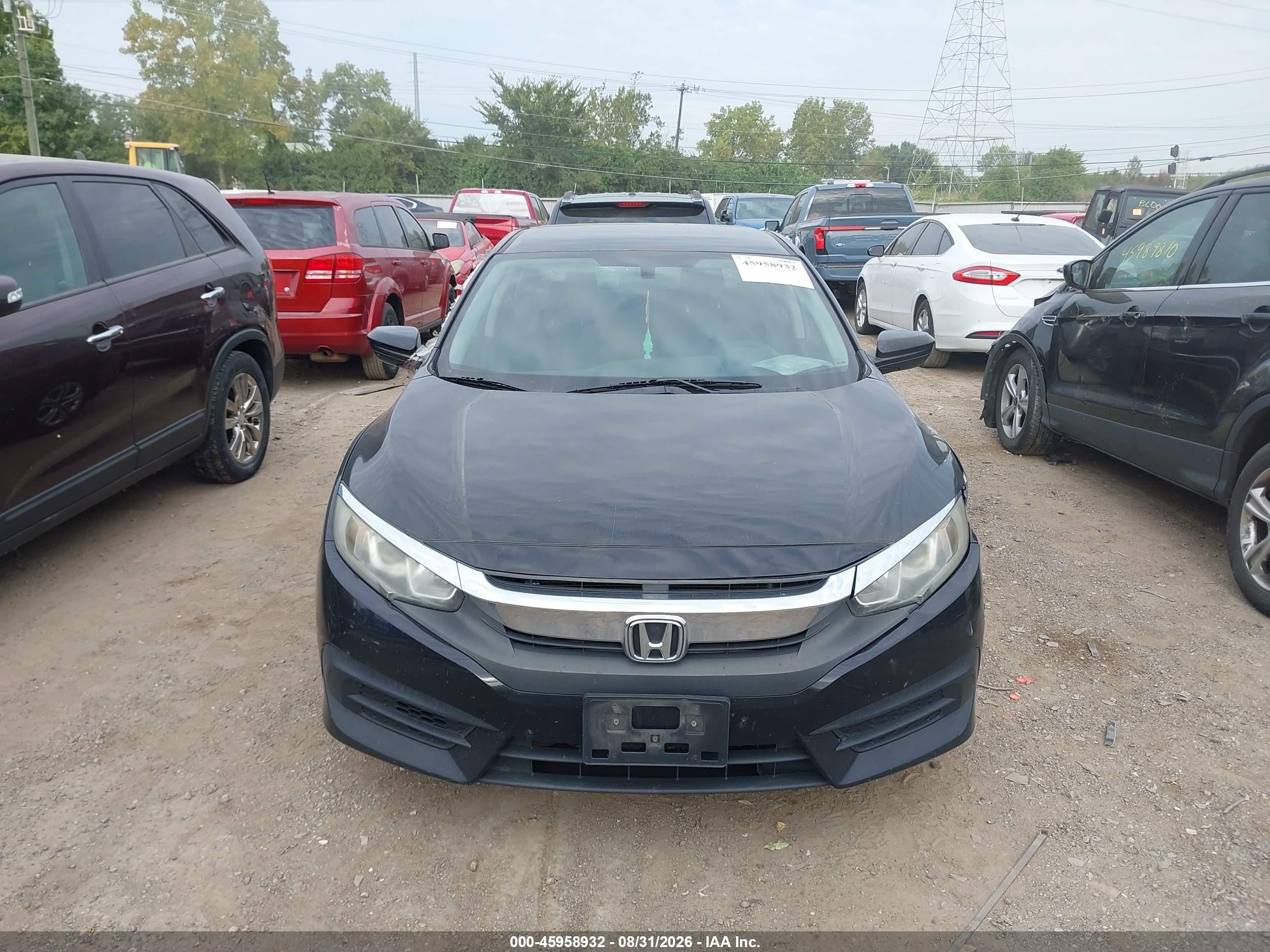 2016 Honda Civic Lx Black vin: 19XFC2F59GE091089
