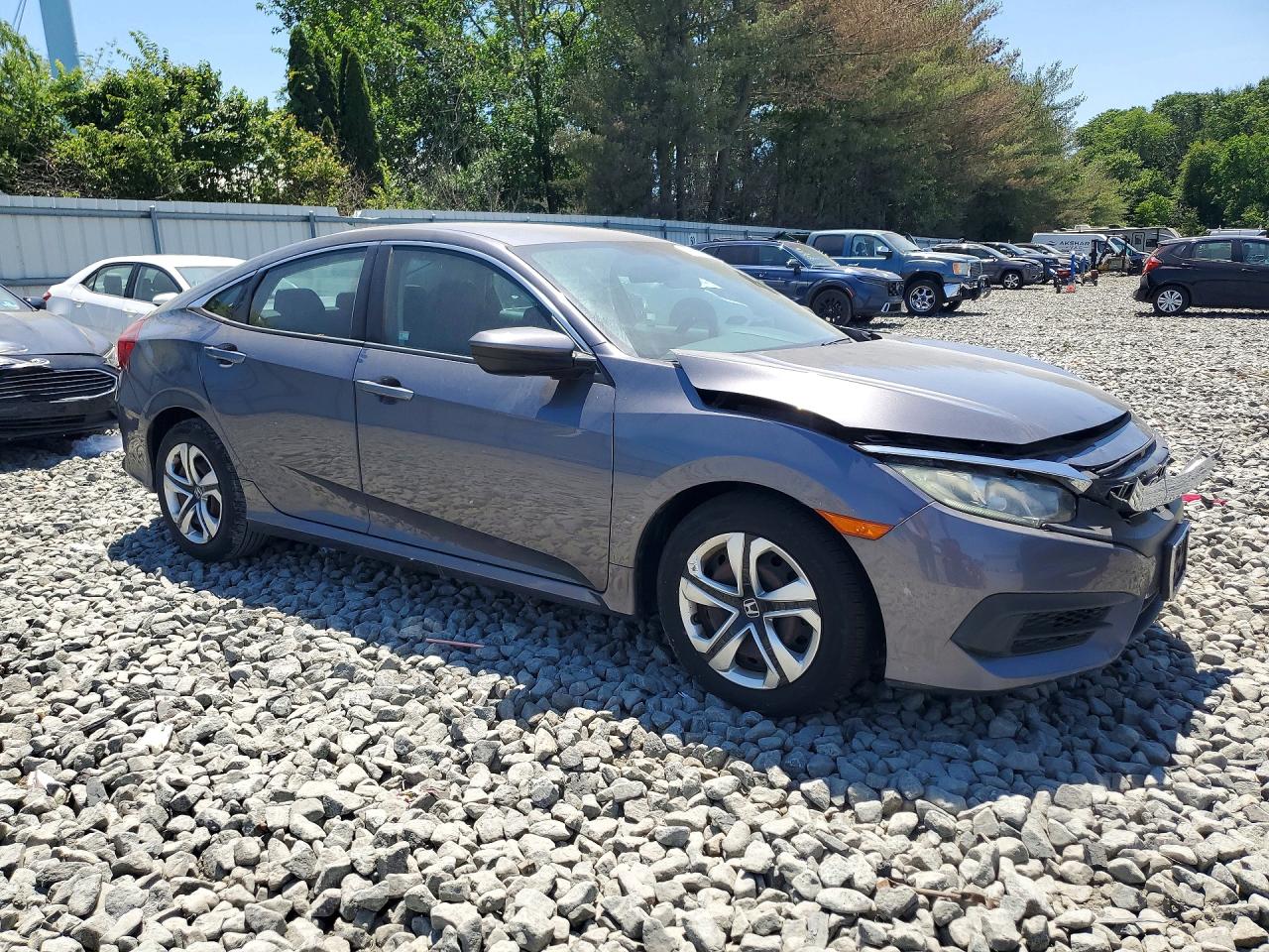 2016 Honda Civic Lx Gray vin: 19XFC2F59GE227589