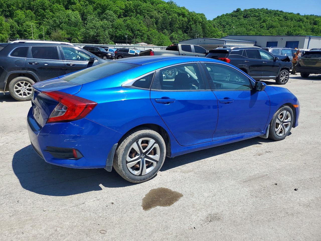 2017 Honda Civic Lx Blue vin: 19XFC2F59HE042279