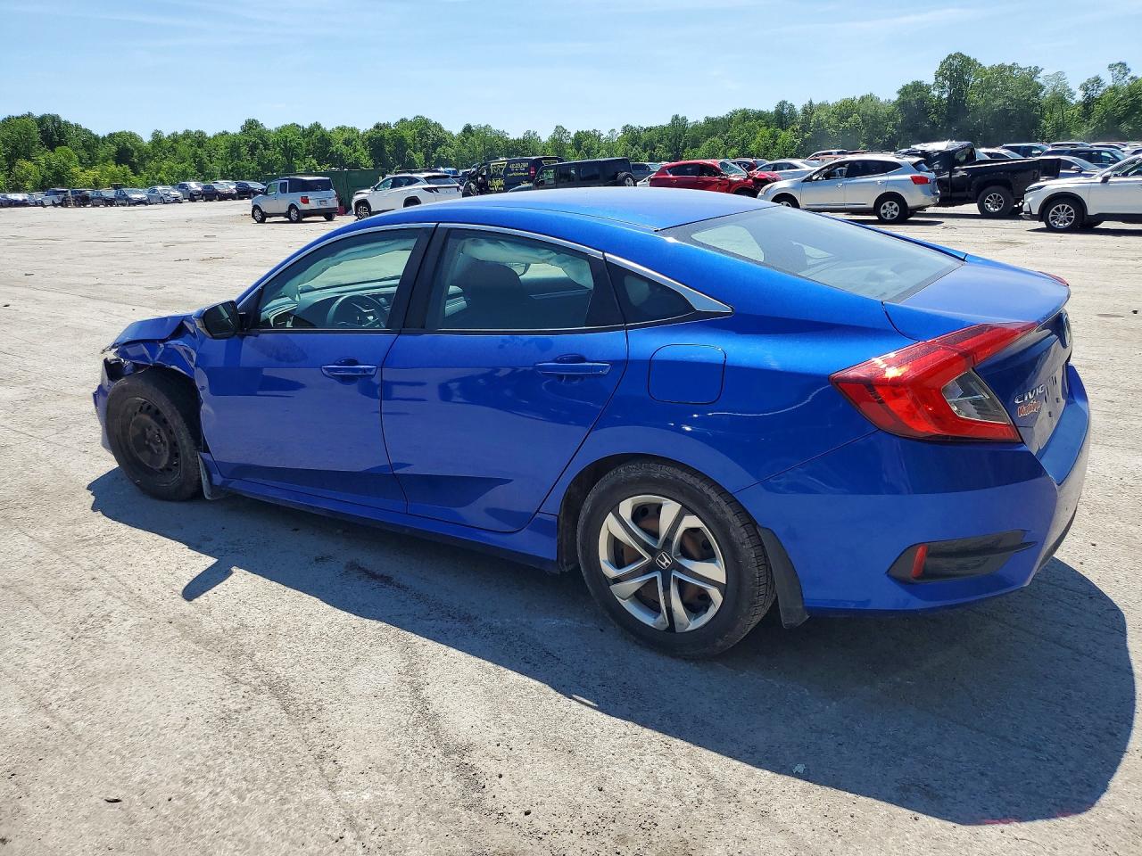 2017 Honda Civic Lx Blue vin: 19XFC2F59HE042279
