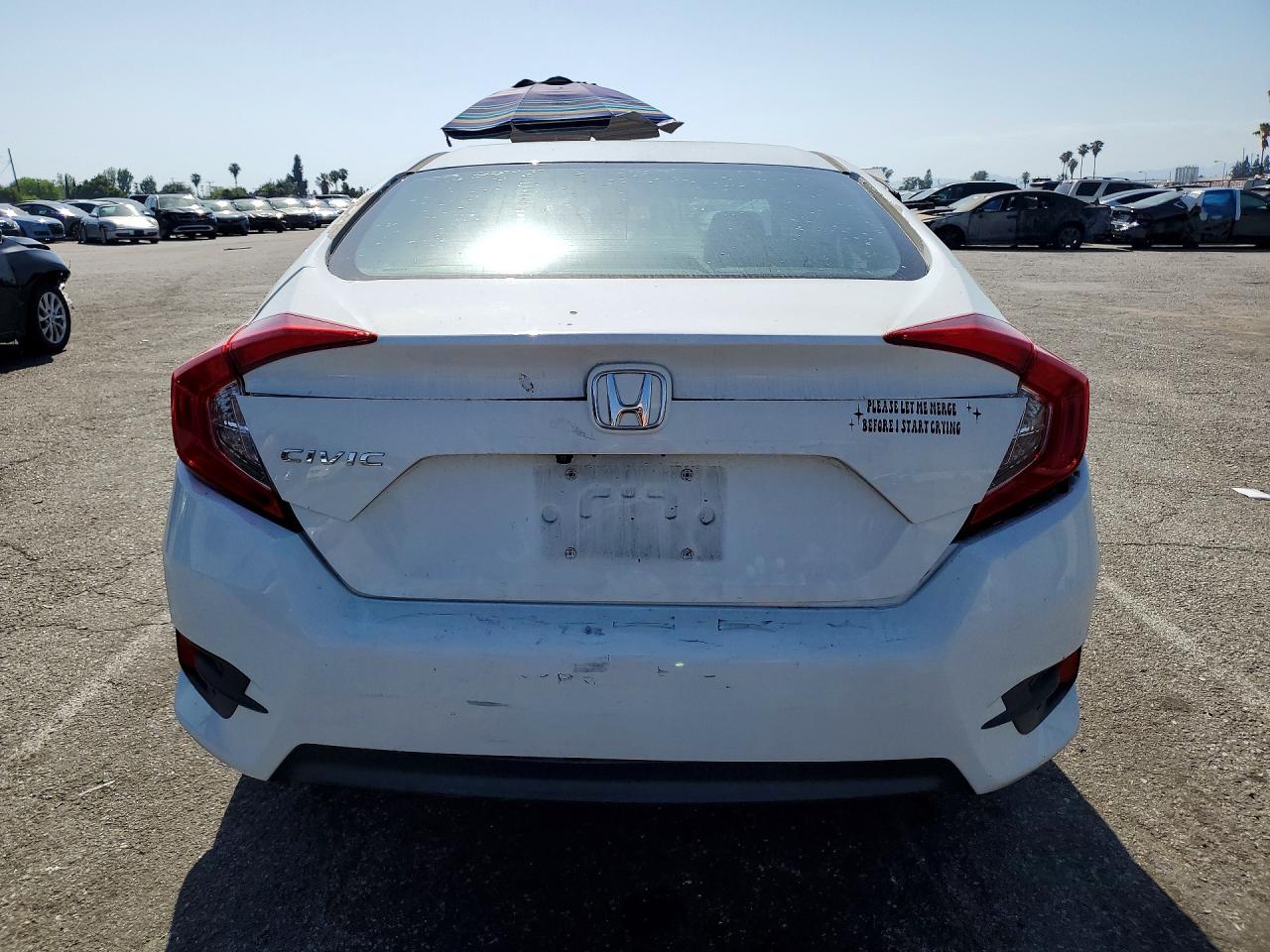 2016 Honda Civic Lx White vin: 19XFC2F5XGE034111