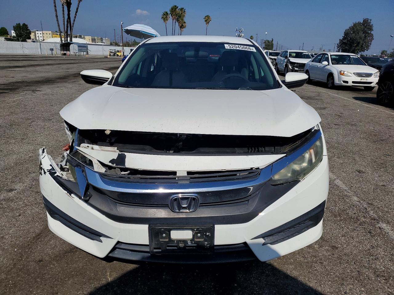 2016 Honda Civic Lx White vin: 19XFC2F5XGE034111