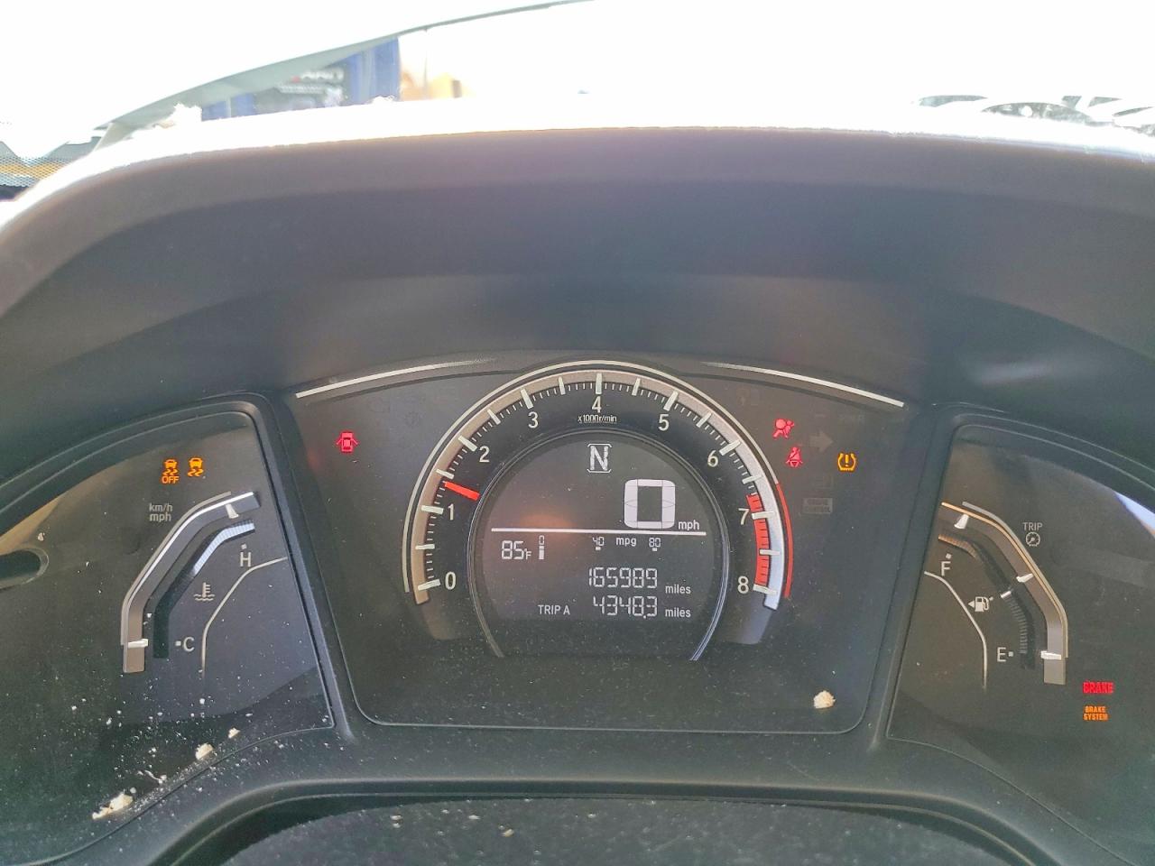 2016 Honda Civic Lx White vin: 19XFC2F5XGE034111