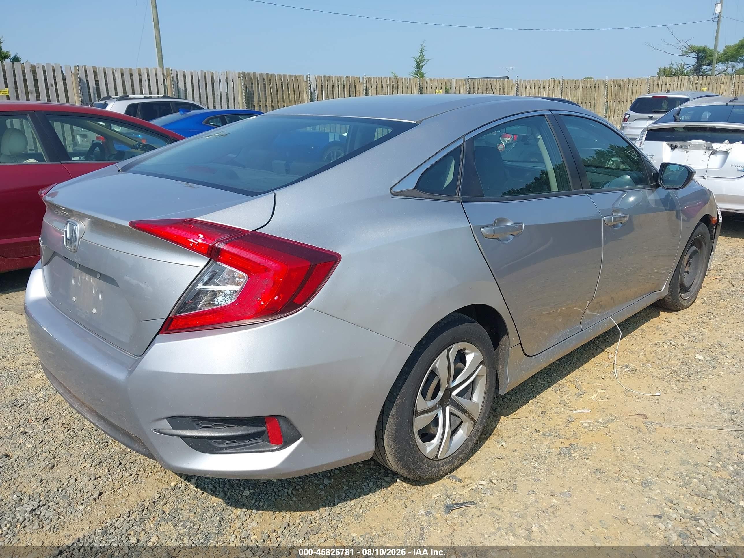 2016 Honda Civic Lx Silver vin: 19XFC2F5XGE208422