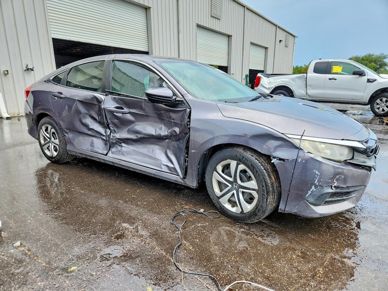 2017 Honda Civic Lx Gray vin: 19XFC2F5XHE036118
