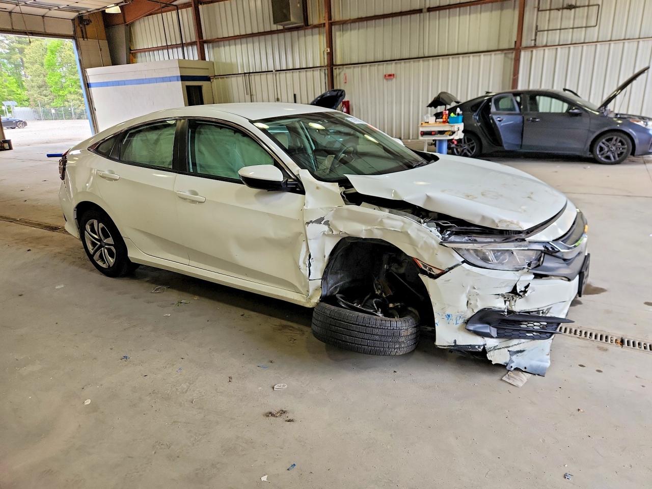 2017 Honda Civic Lx White vin: 19XFC2F5XHE048320