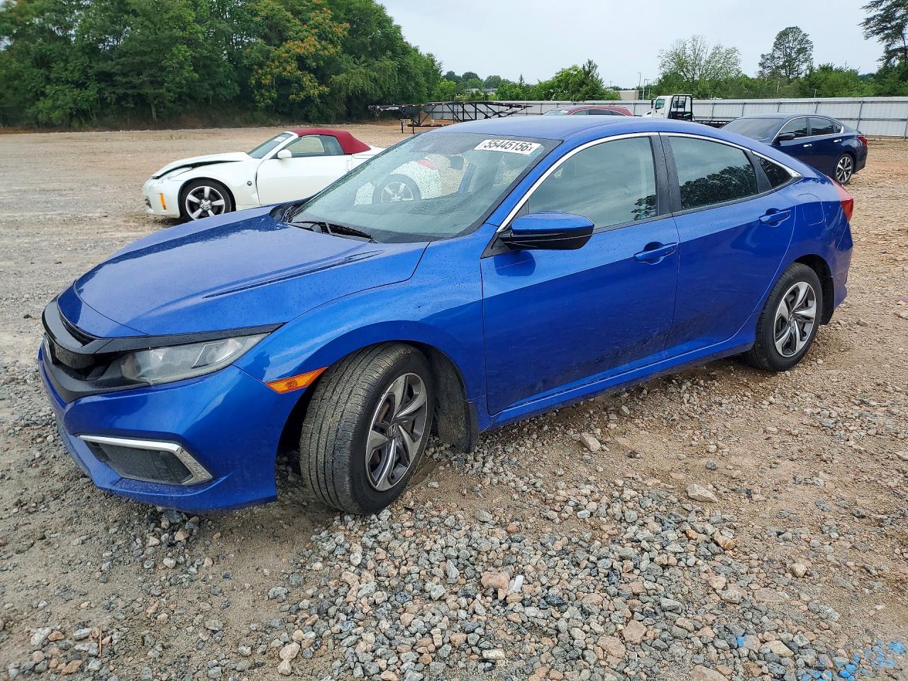 2019 Honda Civic Lx Blue vin: 19XFC2F60KE025399