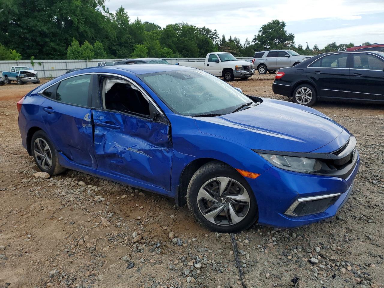 2019 Honda Civic Lx Blue vin: 19XFC2F60KE025399