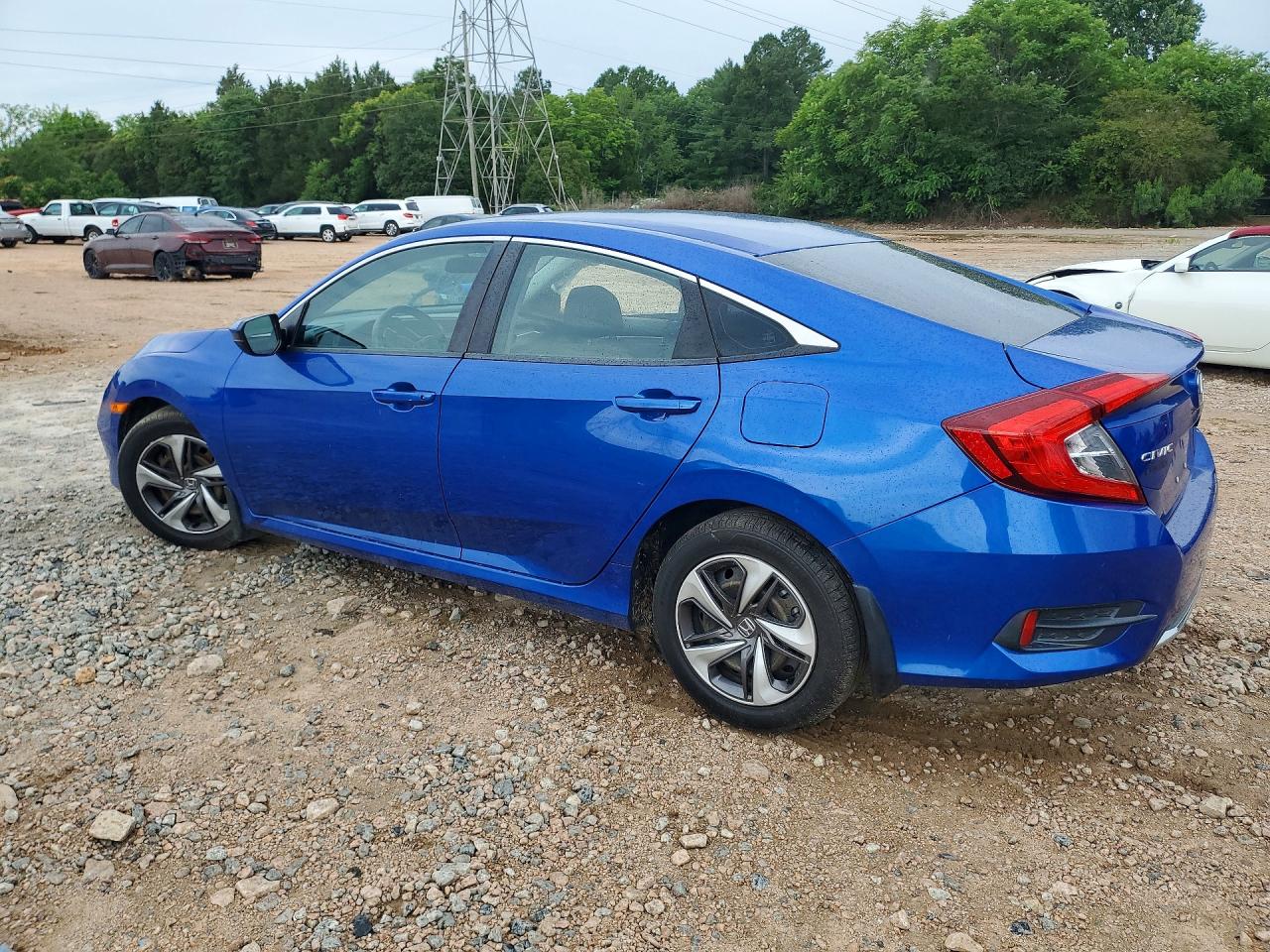 2019 Honda Civic Lx Blue vin: 19XFC2F60KE025399