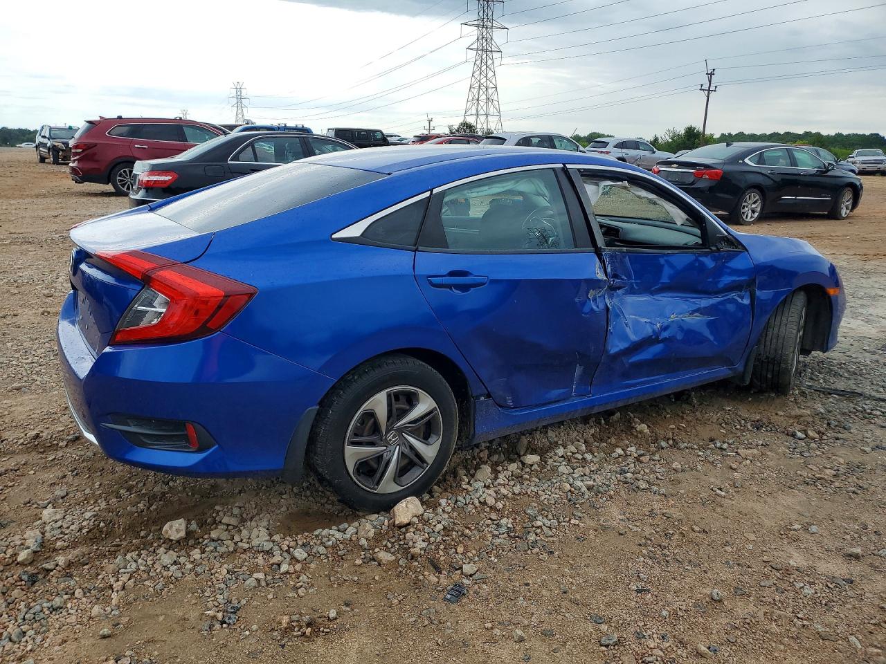 2019 Honda Civic Lx Blue vin: 19XFC2F60KE025399