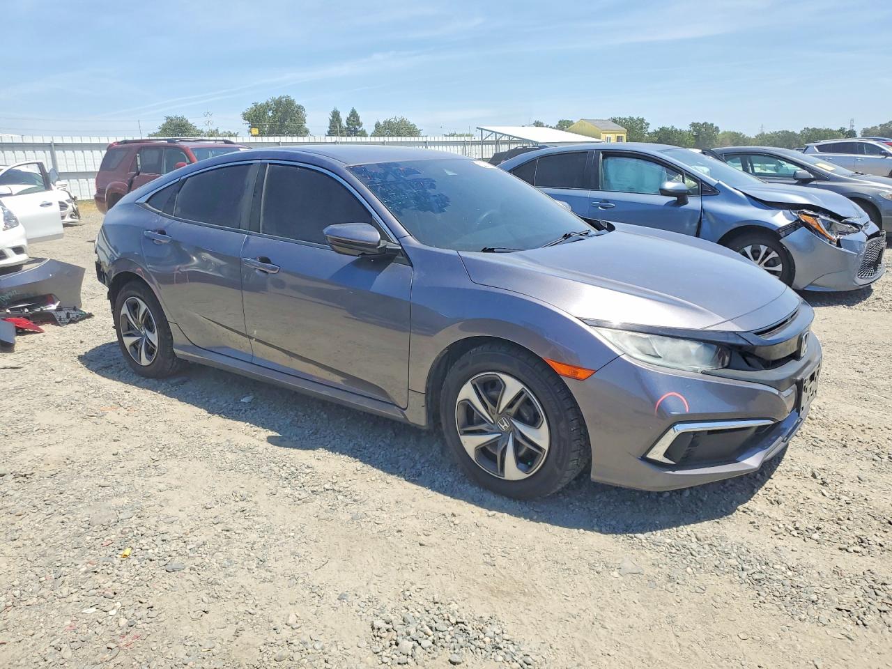 2020 Honda Civic Lx Gray vin: 19XFC2F60LE202048
