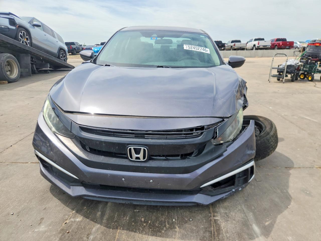 2019 Honda Civic Lx Gray vin: 19XFC2F61KE021569