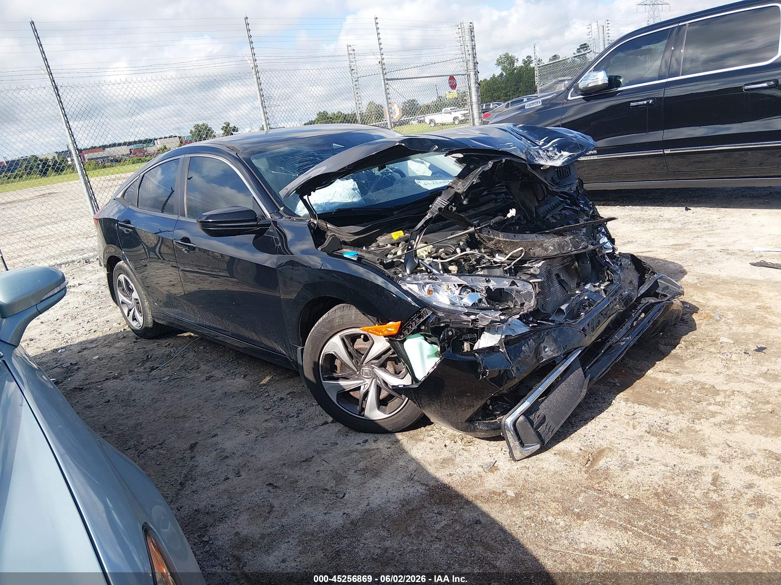 2020 Honda Civic Lx Black vin: 19XFC2F61LE004014