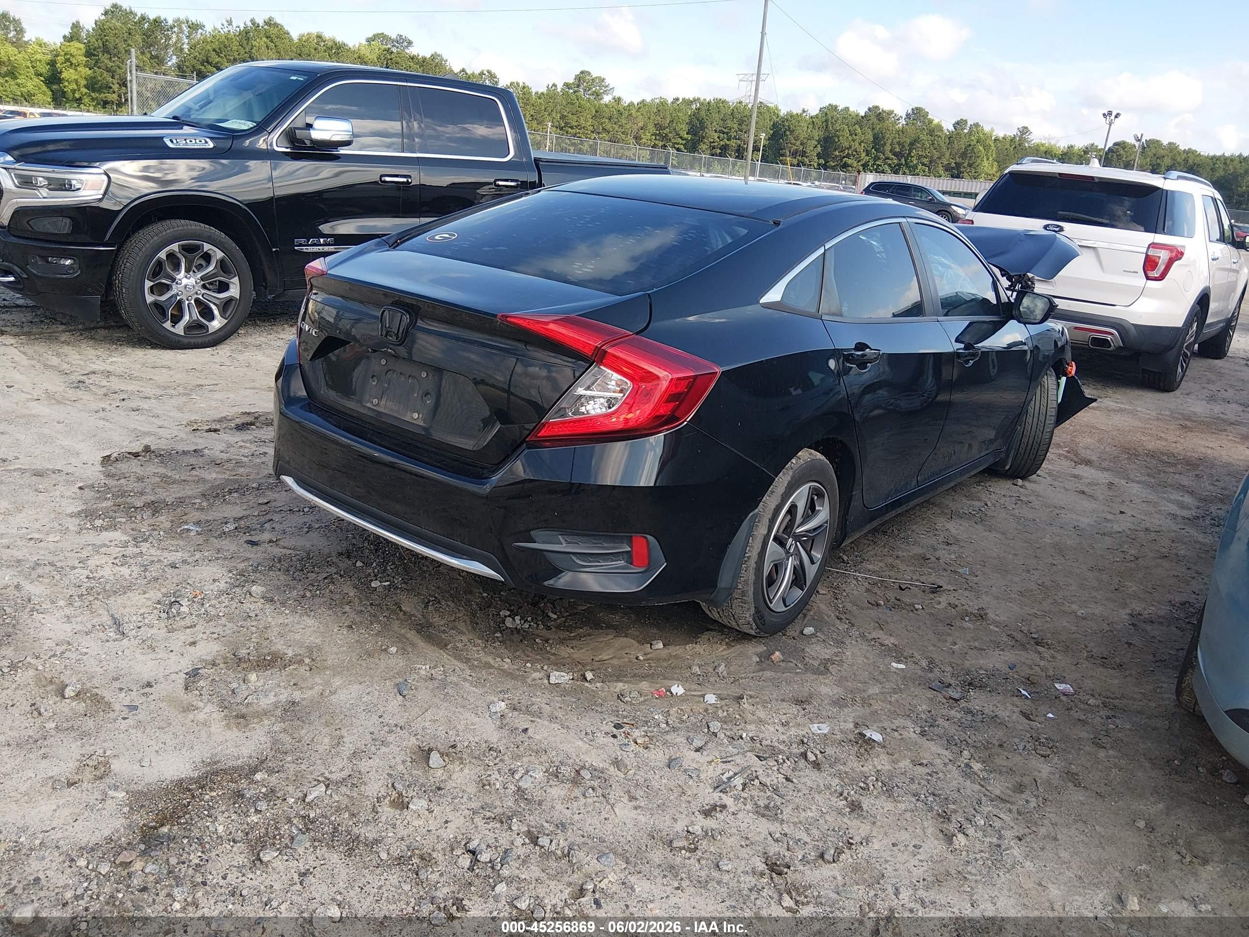 2020 Honda Civic Lx Black vin: 19XFC2F61LE004014