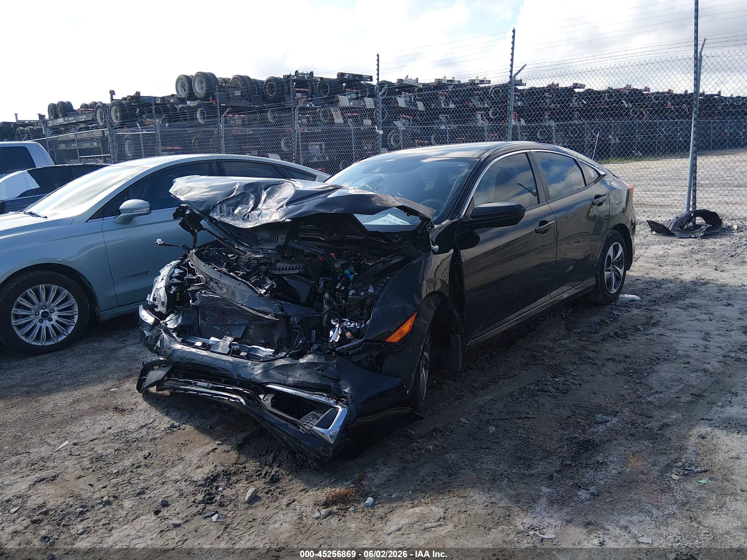 2020 Honda Civic Lx Black vin: 19XFC2F61LE004014