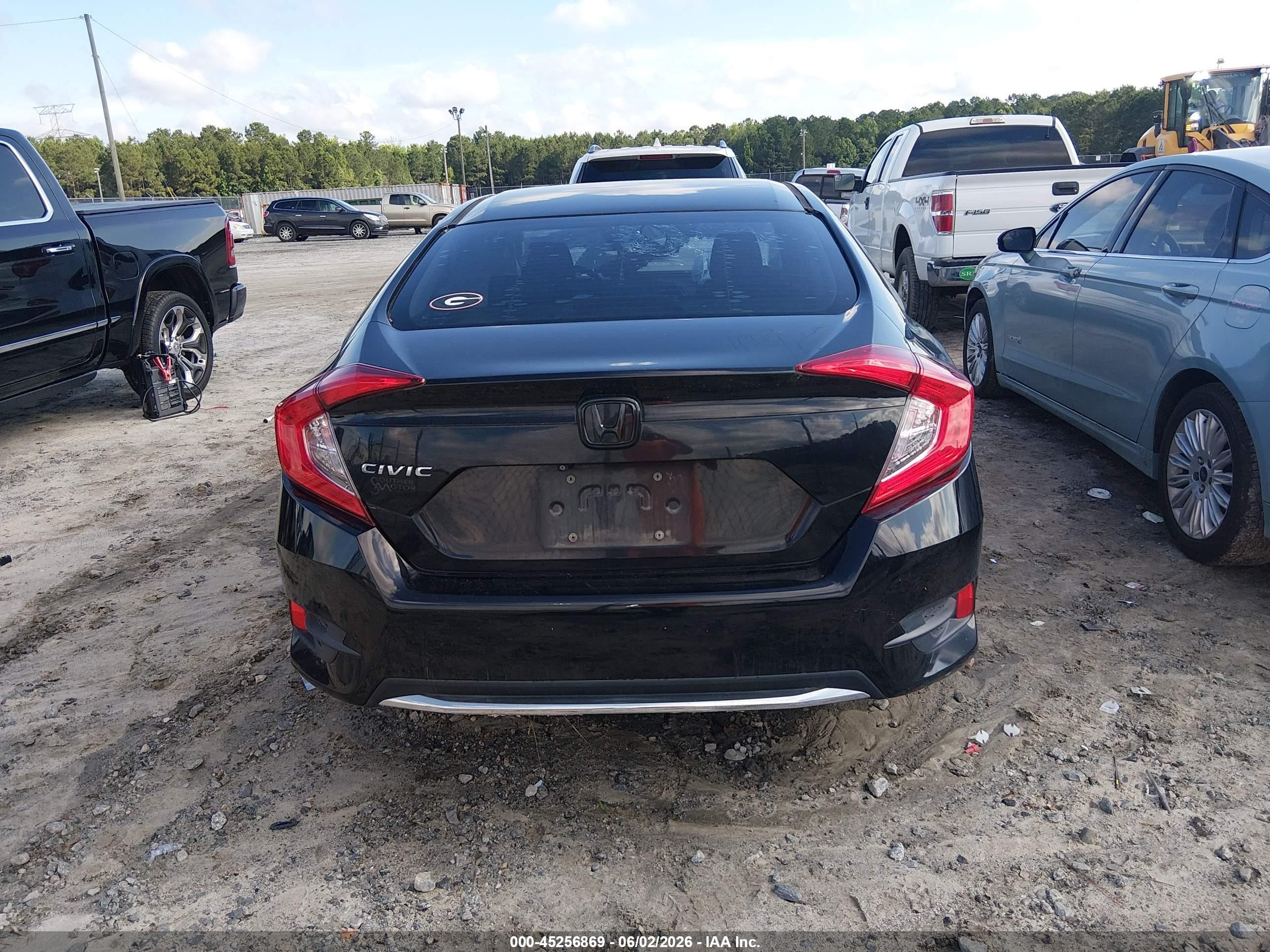 2020 Honda Civic Lx Black vin: 19XFC2F61LE004014