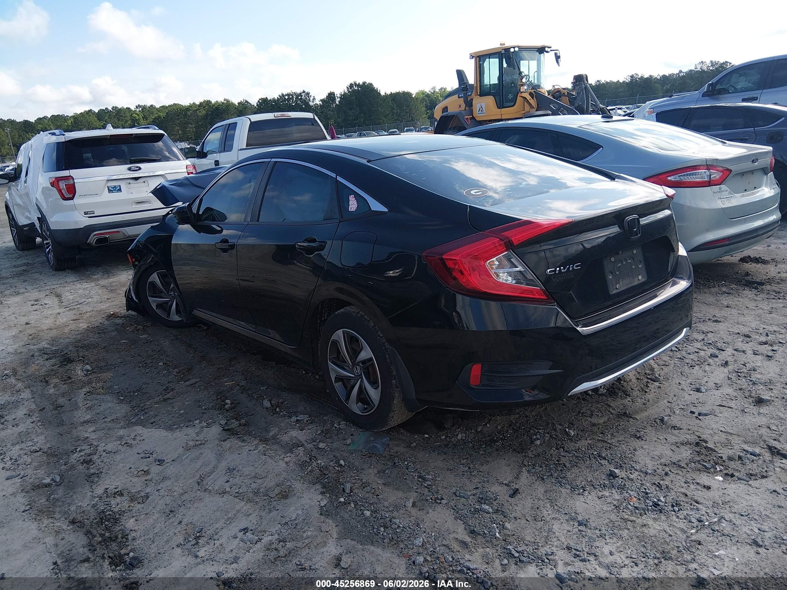 2020 Honda Civic Lx Black vin: 19XFC2F61LE004014