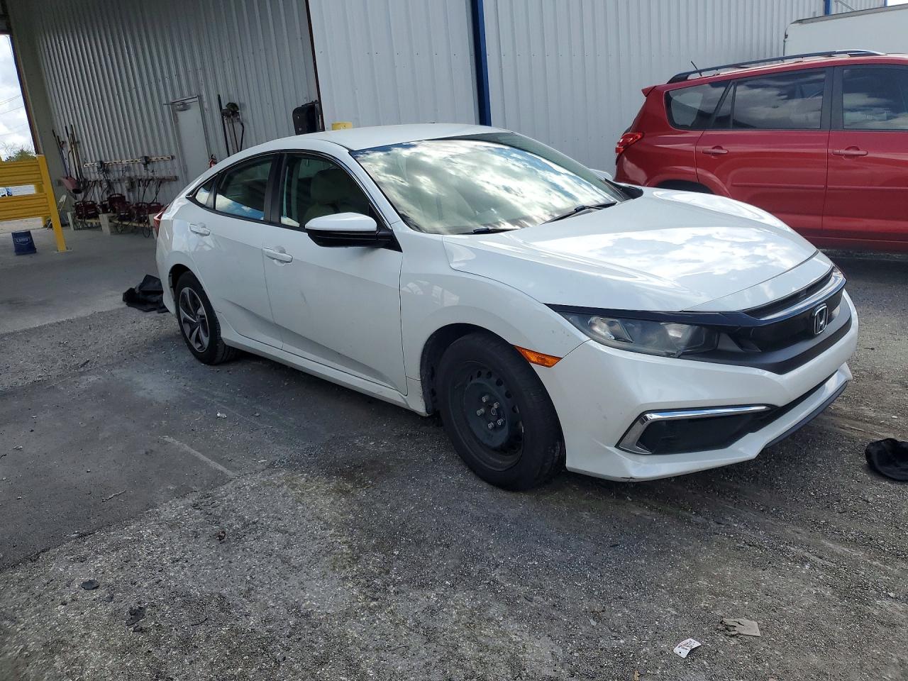 2020 Honda Civic Lx White vin: 19XFC2F61LE010671
