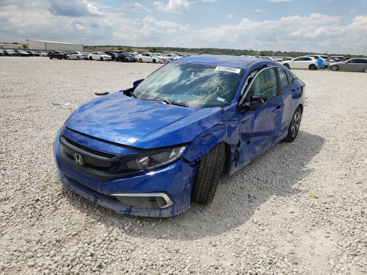 2020 Honda Civic Lx Blue vin: 19XFC2F61LE021721