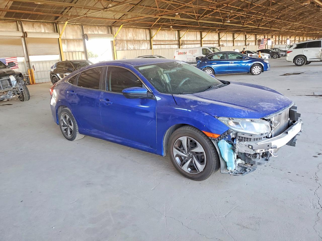 2020 Honda Civic Lx Blue vin: 19XFC2F61LE021721