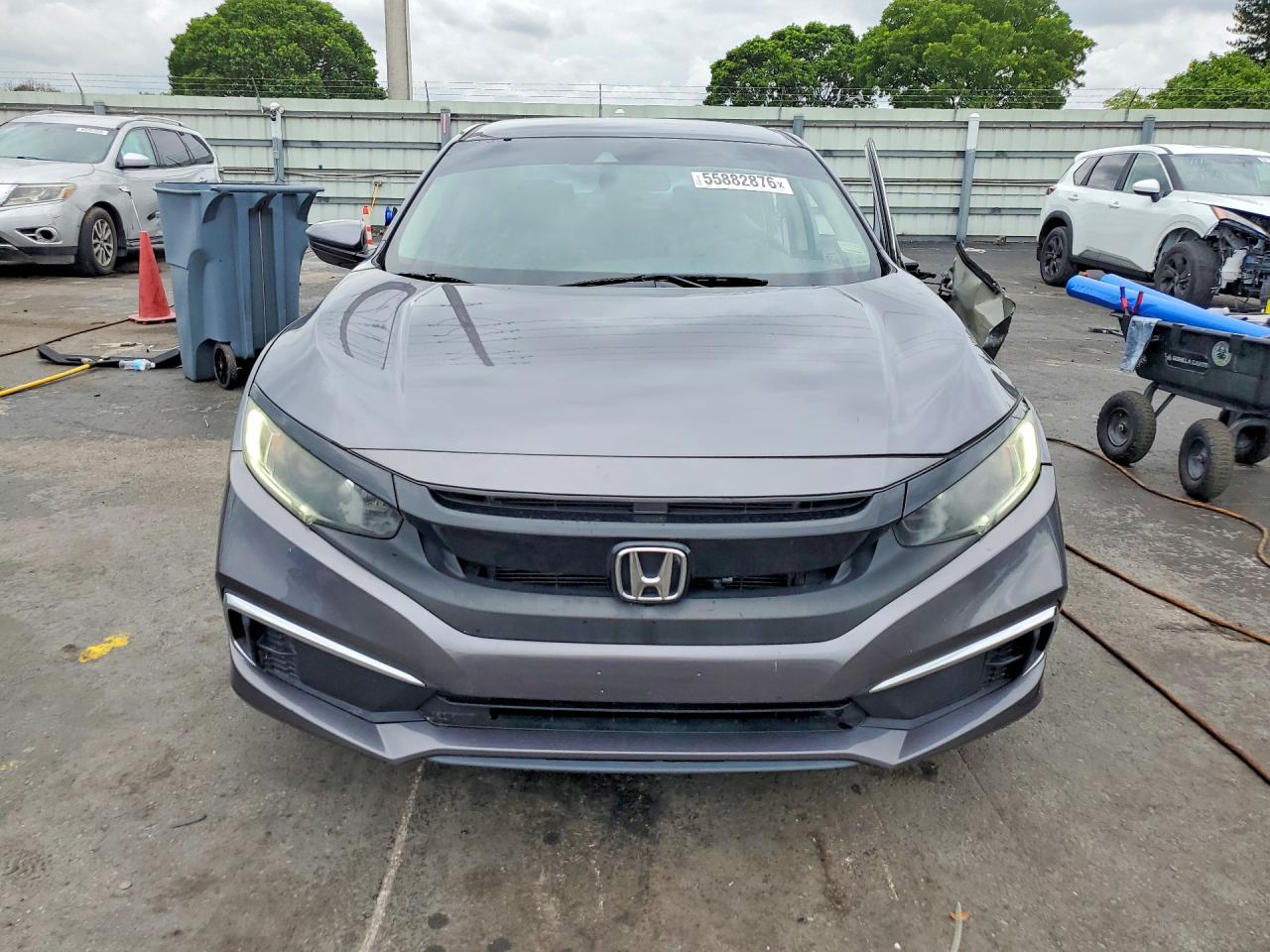 2019 Honda Civic Lx Gray vin: 19XFC2F63KE008922
