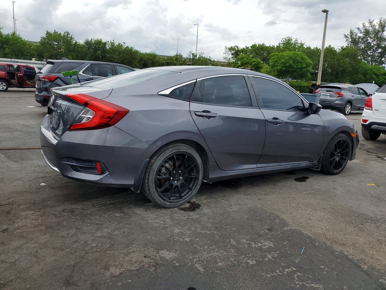 2019 Honda Civic Lx Gray vin: 19XFC2F63KE008922