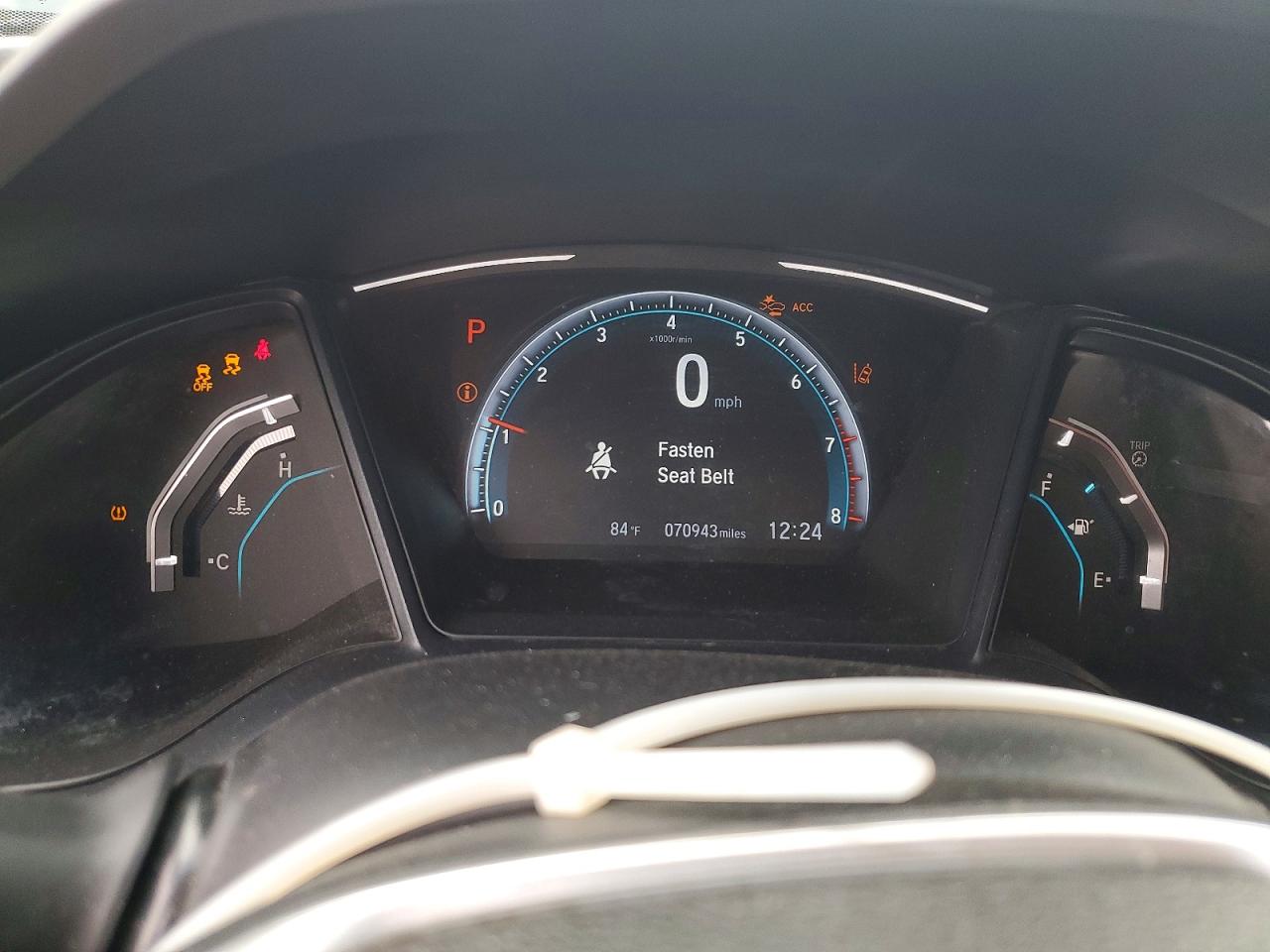 2019 Honda Civic Lx Gray vin: 19XFC2F63KE008922