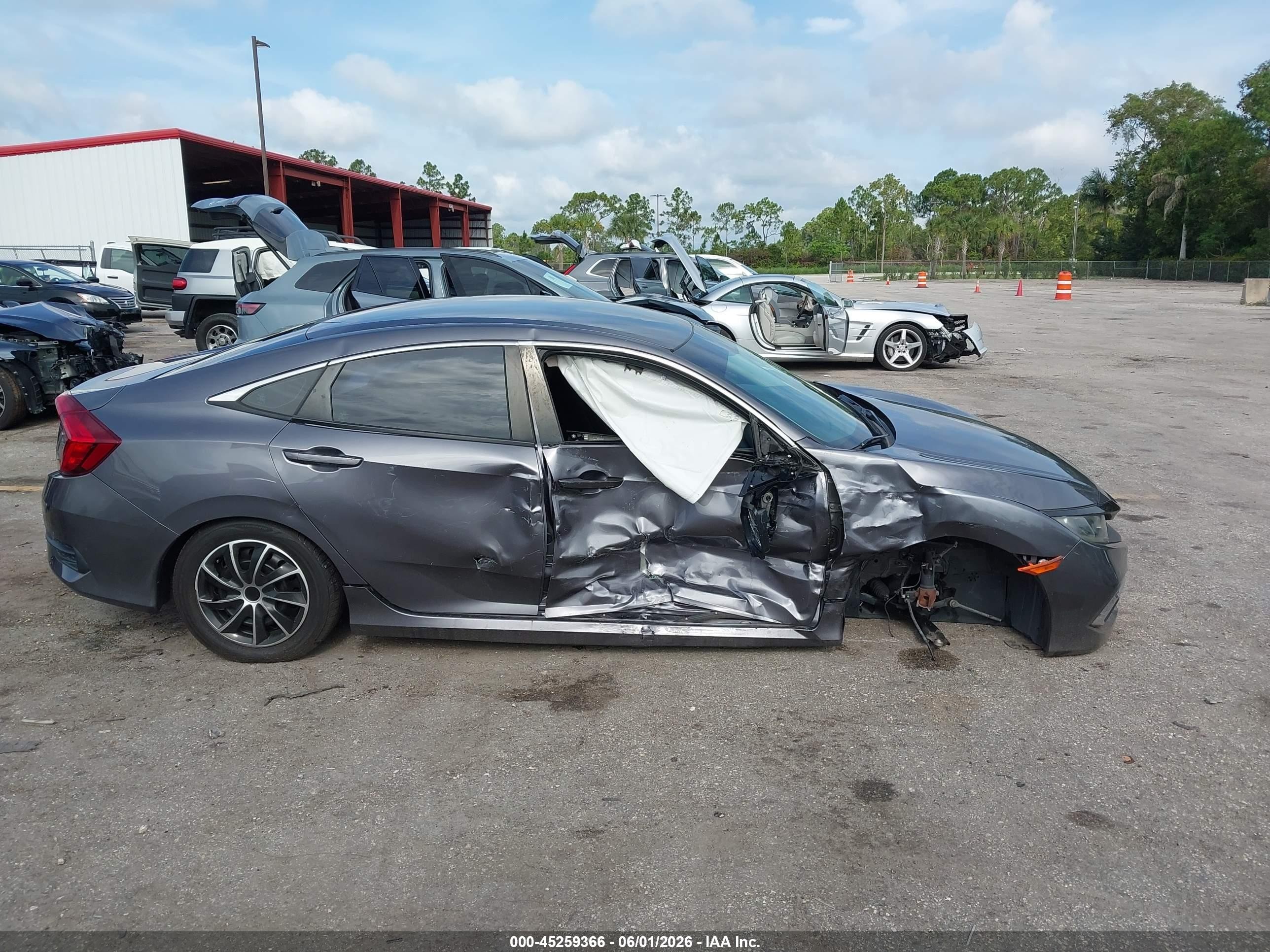 2019 Honda Civic Lx Gray vin: 19XFC2F63KE015689