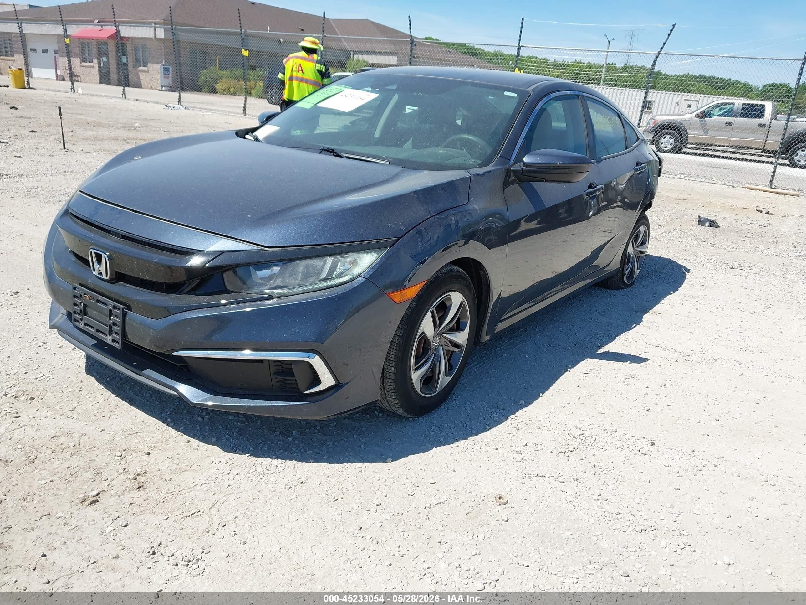 2019 Honda Civic Lx Blue vin: 19XFC2F63KE022707