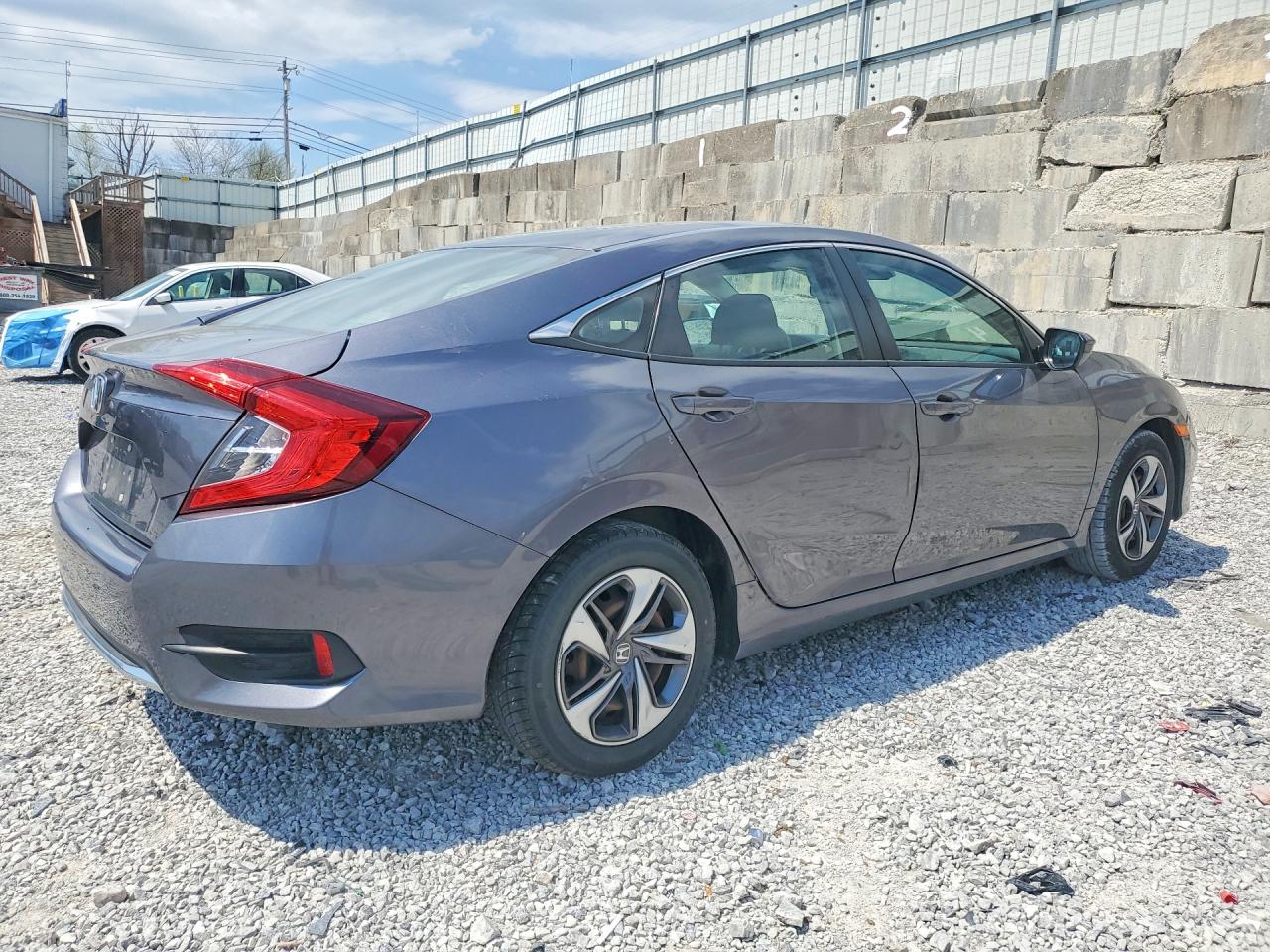 2019 Honda Civic Lx Gray vin: 19XFC2F63KE031052