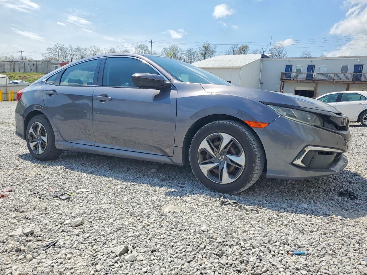 2019 Honda Civic Lx Gray vin: 19XFC2F63KE031052