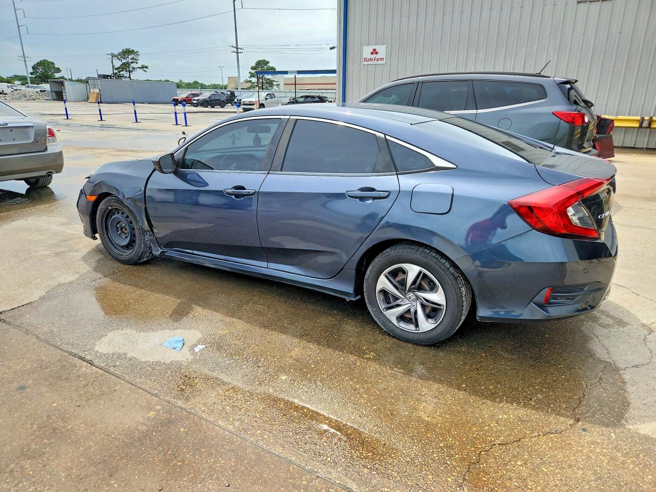 2019 Honda Civic Lx Gray vin: 19XFC2F63KE034596