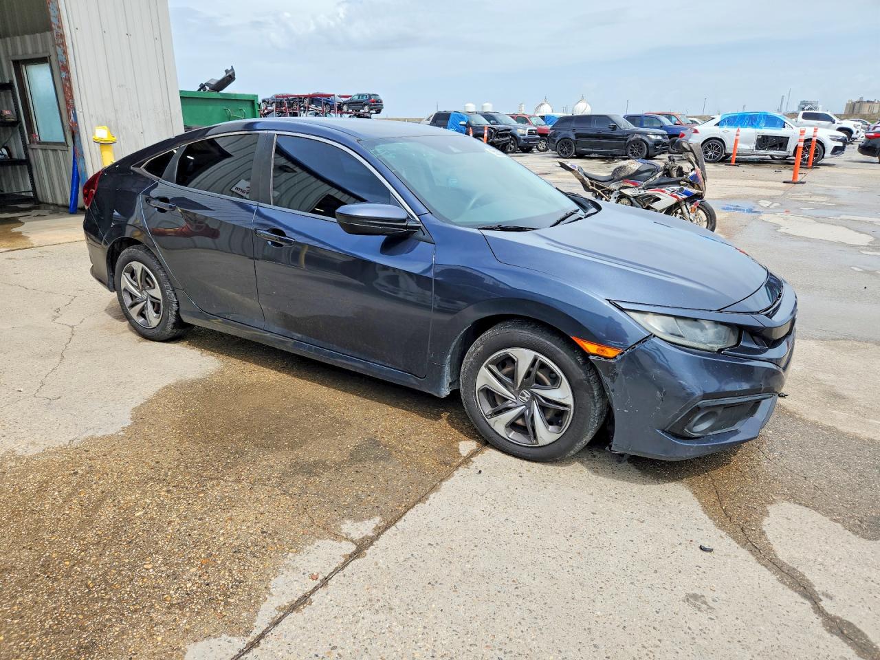 2019 Honda Civic Lx Gray vin: 19XFC2F63KE034596