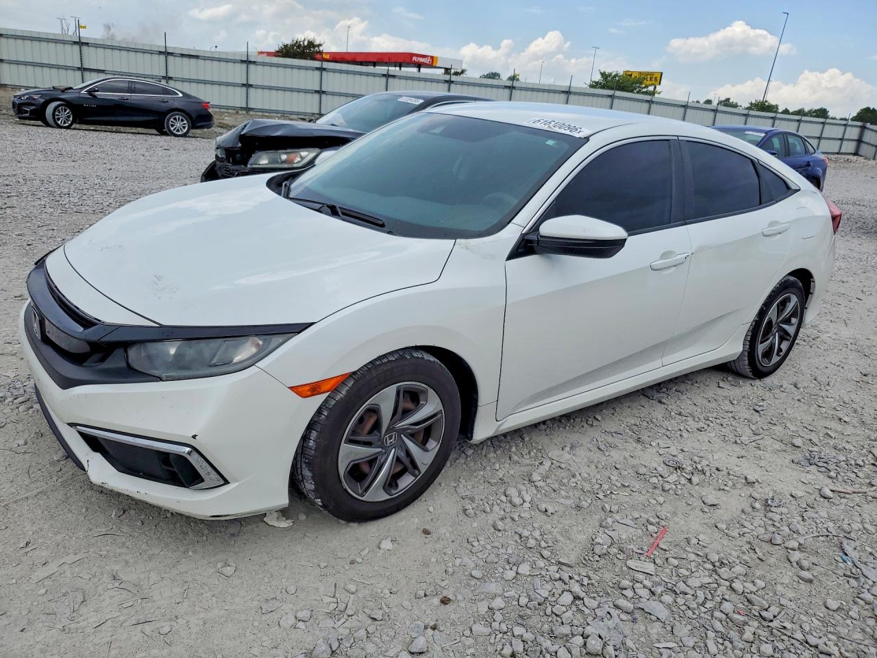 2019 Honda Civic Lx White vin: 19XFC2F63KE035540