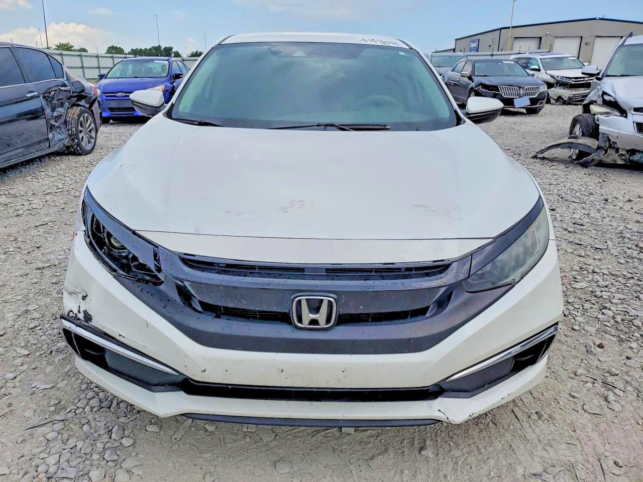 2019 Honda Civic Lx White vin: 19XFC2F63KE035540
