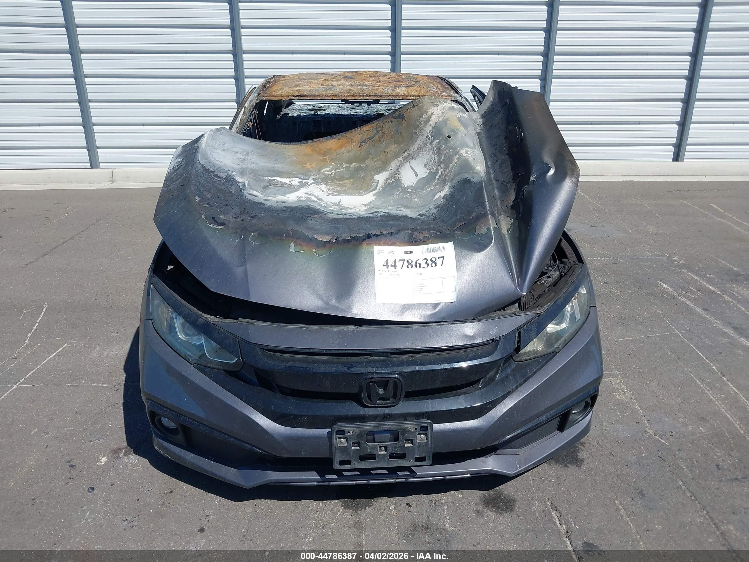2020 Honda Civic Lx Gray vin: 19XFC2F65LE210338